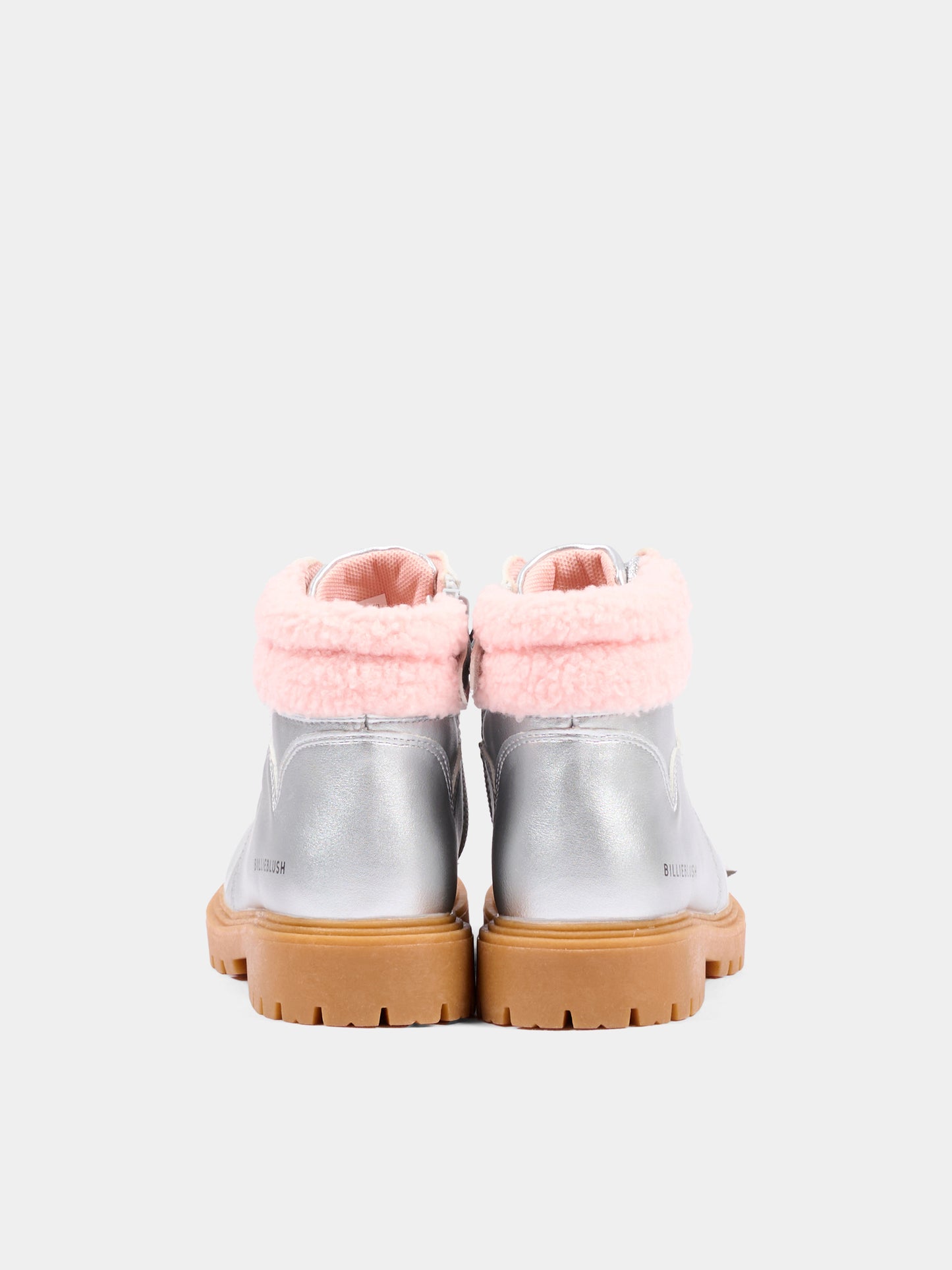 Anfibi argento per bambina con logo,Billieblush,U22488 016