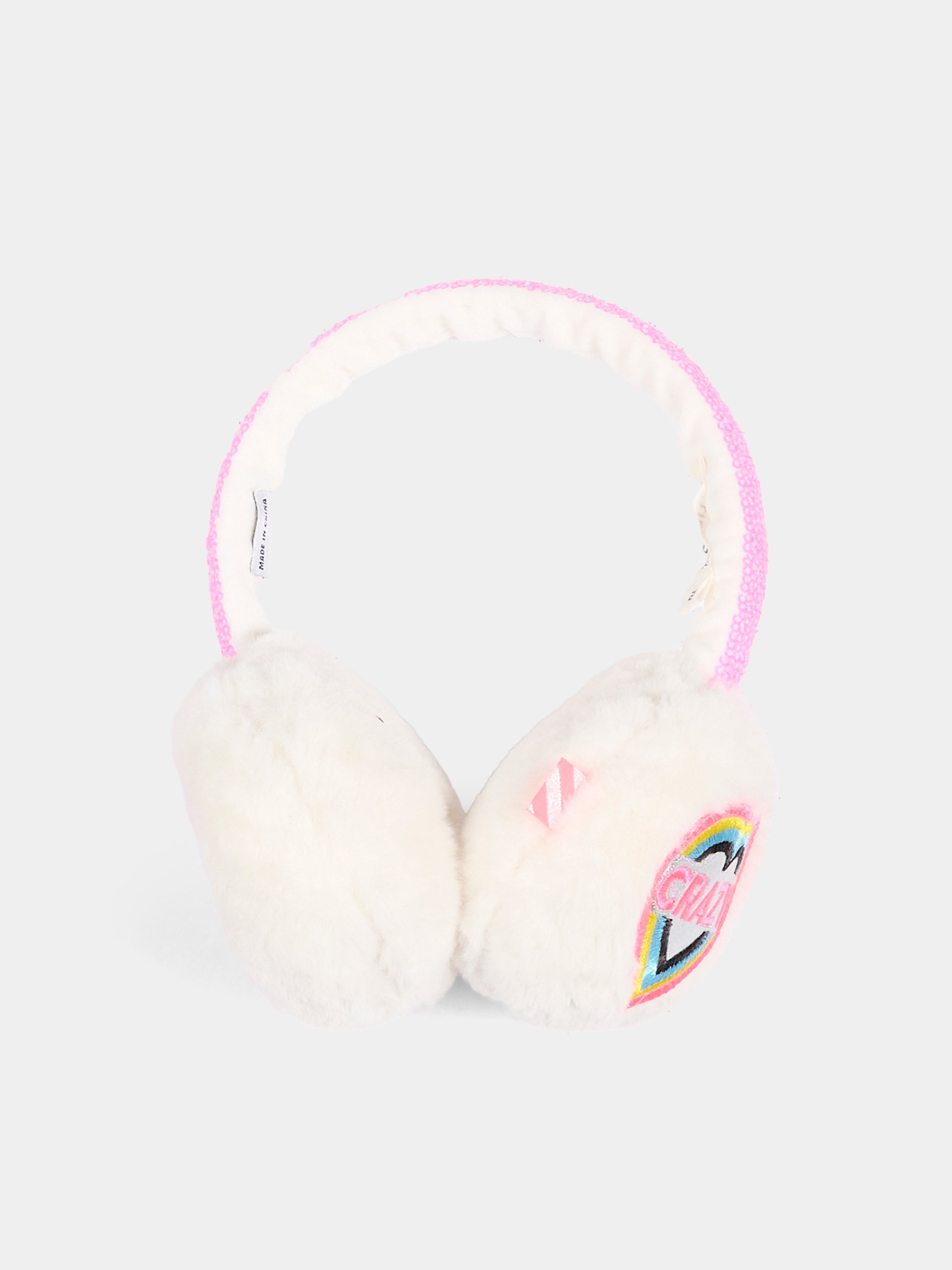 Paraorecchie avorio per bambina con cuore,Billieblush,U22495 121