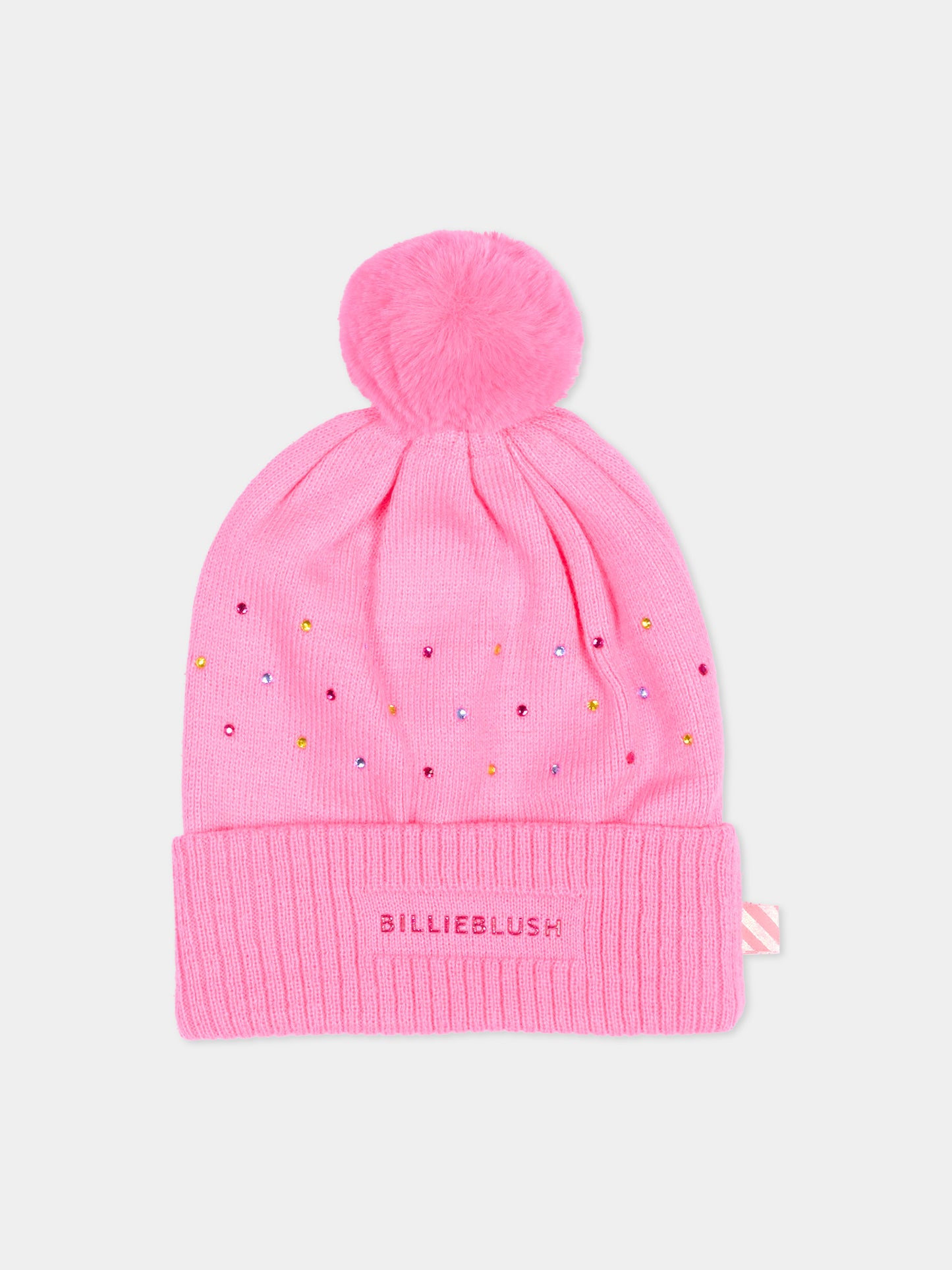 Berretto fucsia per bambina con logo,Billieblush,U22499 47A