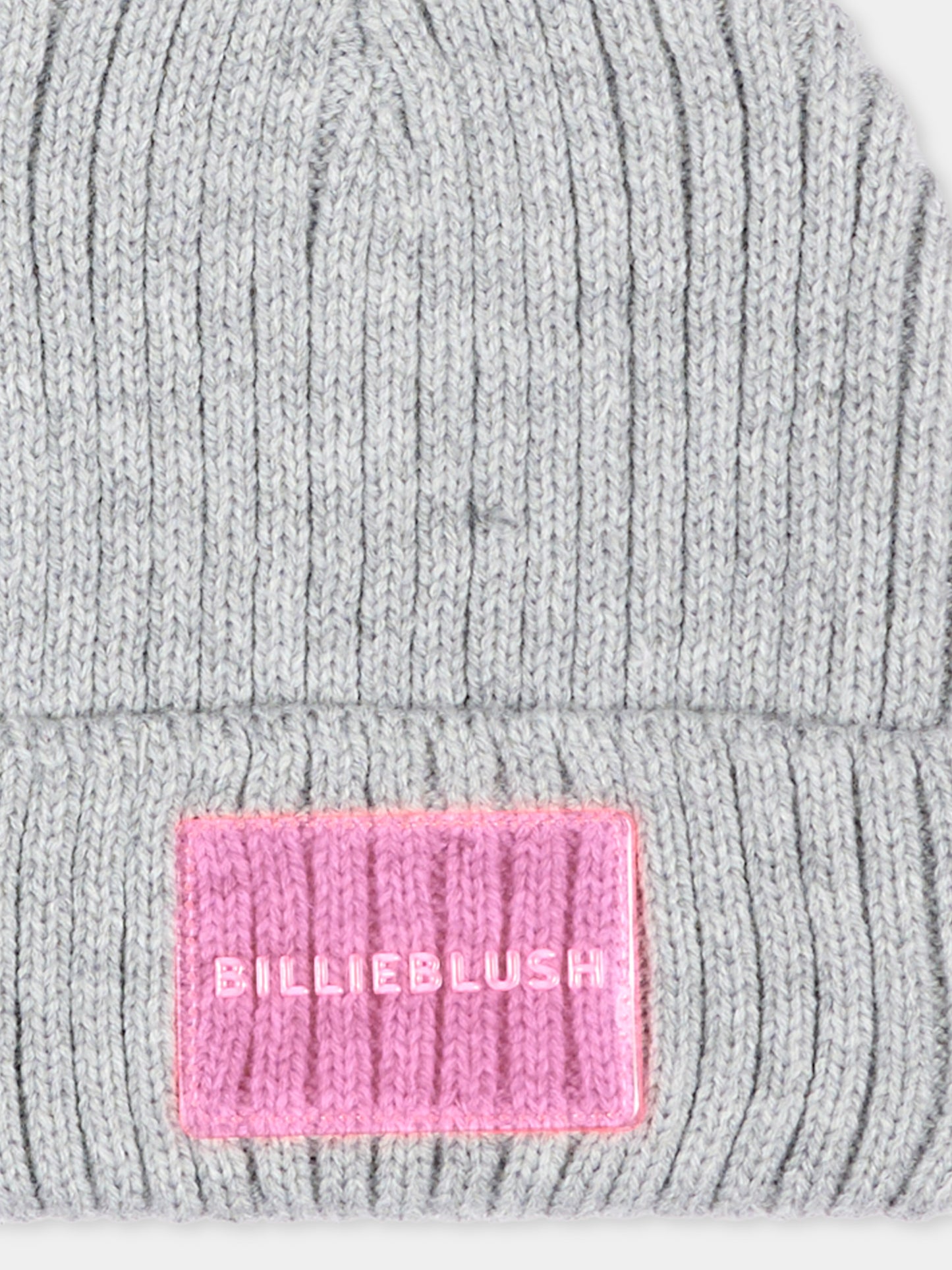 Berretto grigio per bambina con logo,Billieblush,U22500 A32