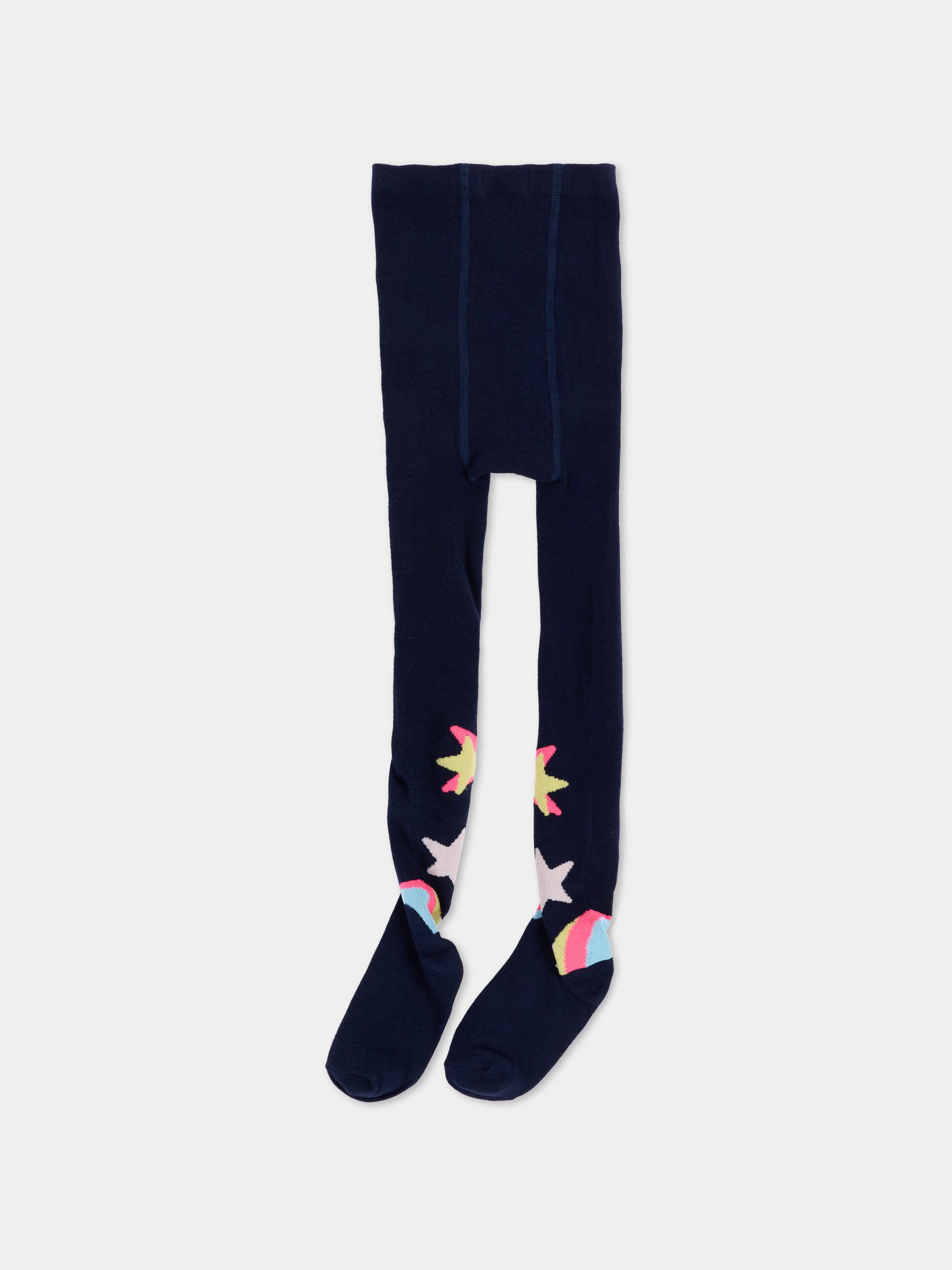 Collant blu per bambina con stelle,Billieblush,U22511 85T