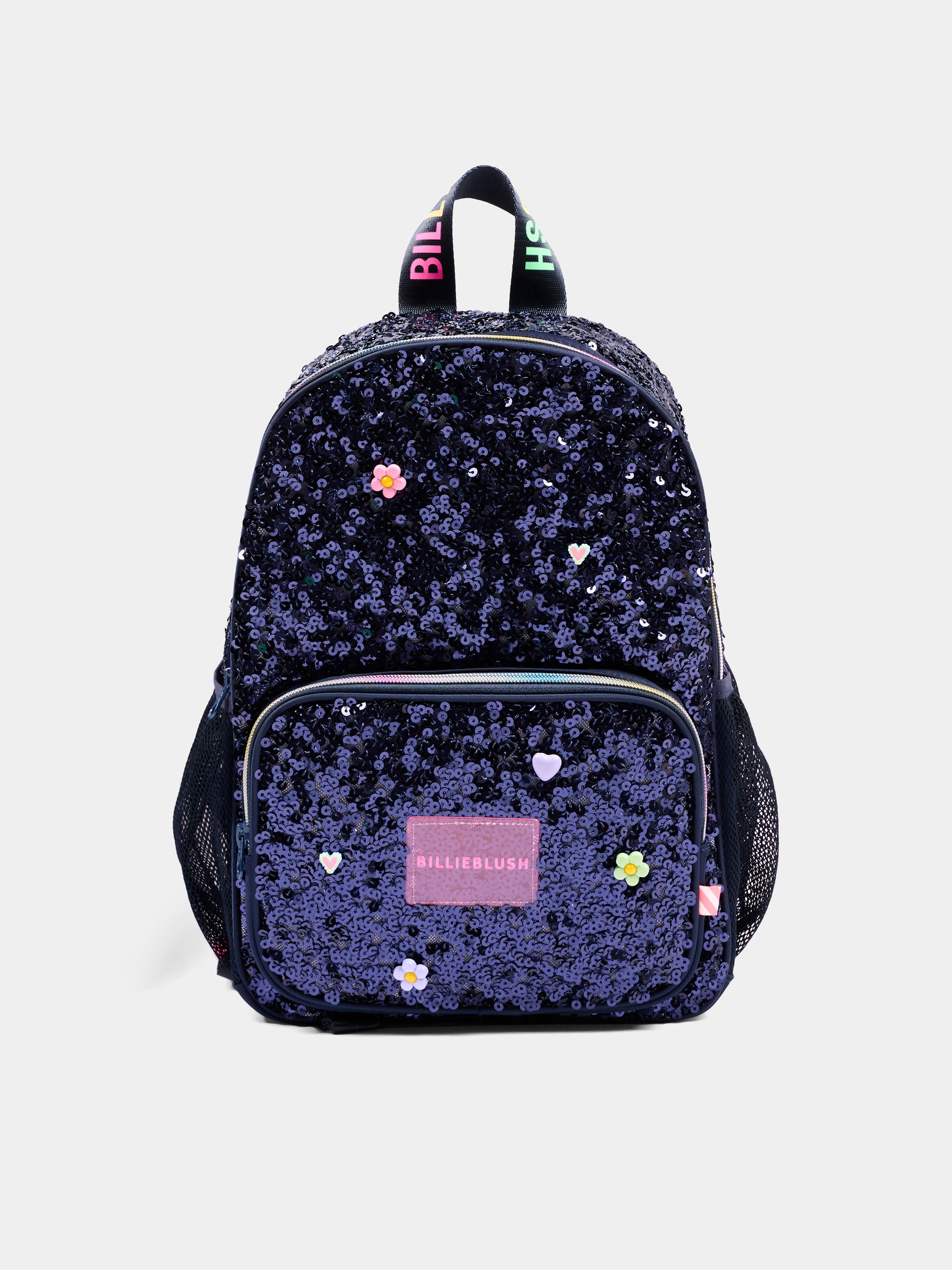 Zaino blu per bambina con paillettes,Billieblush,U22537 85T