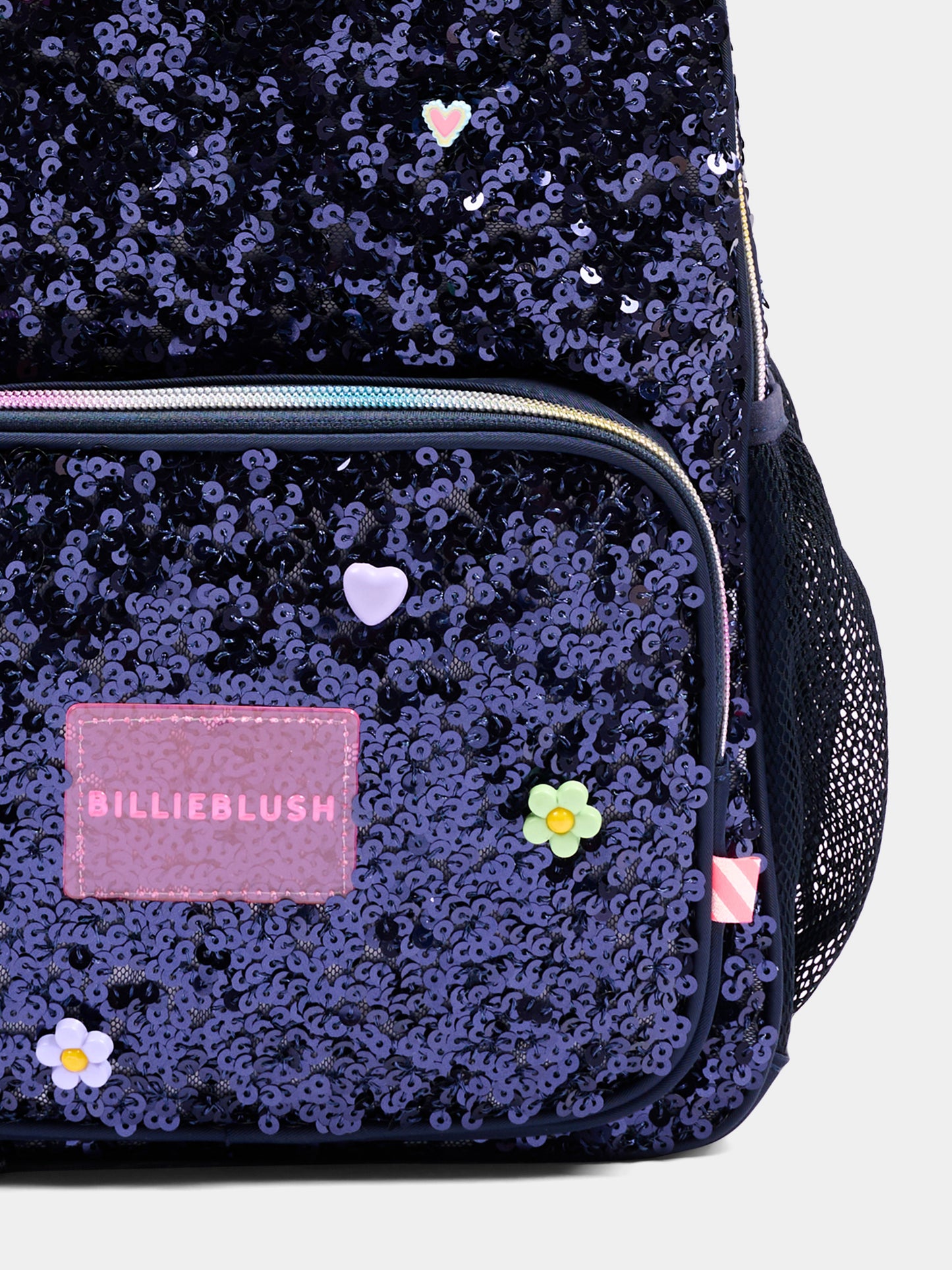 Zaino blu per bambina con paillettes,Billieblush,U22537 85T