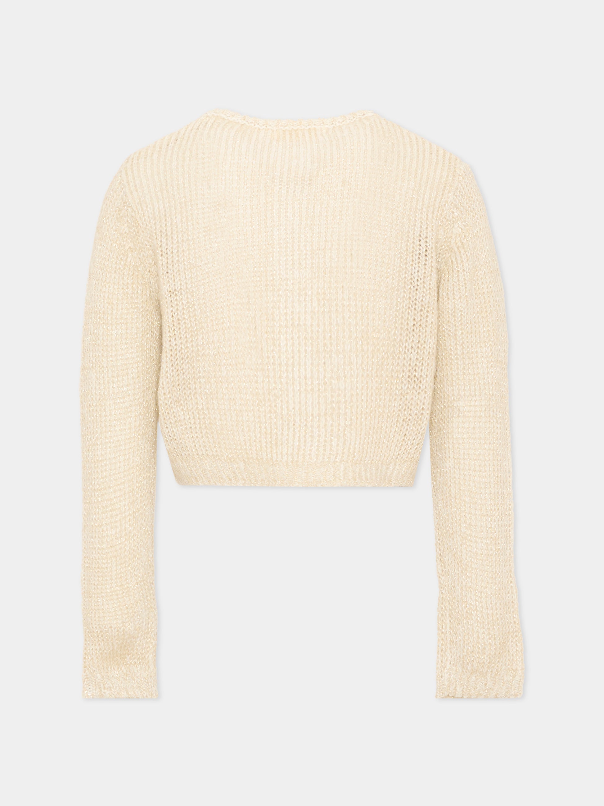 Cardigan avorio per bambina,Billieblush,U22576 Z99