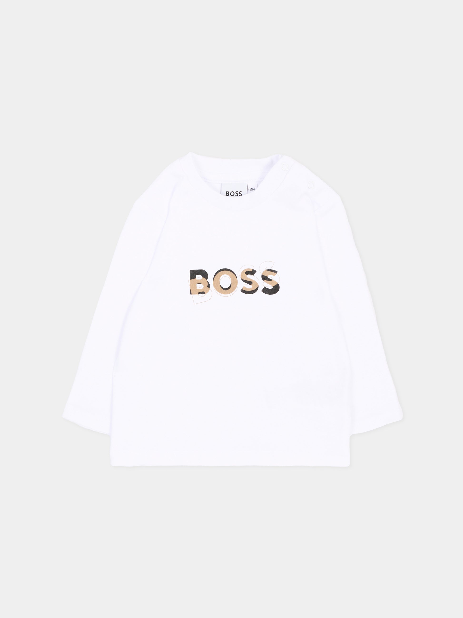 Completo sportivo nero per neonato con logo,Boss,J53305 09B
