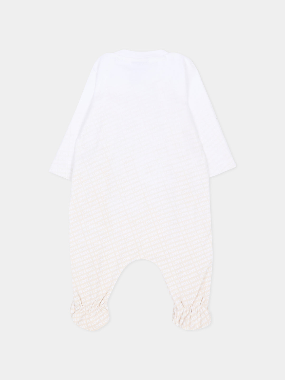 Set tutina avorio per neonato con logo,Boss,J53313 21K