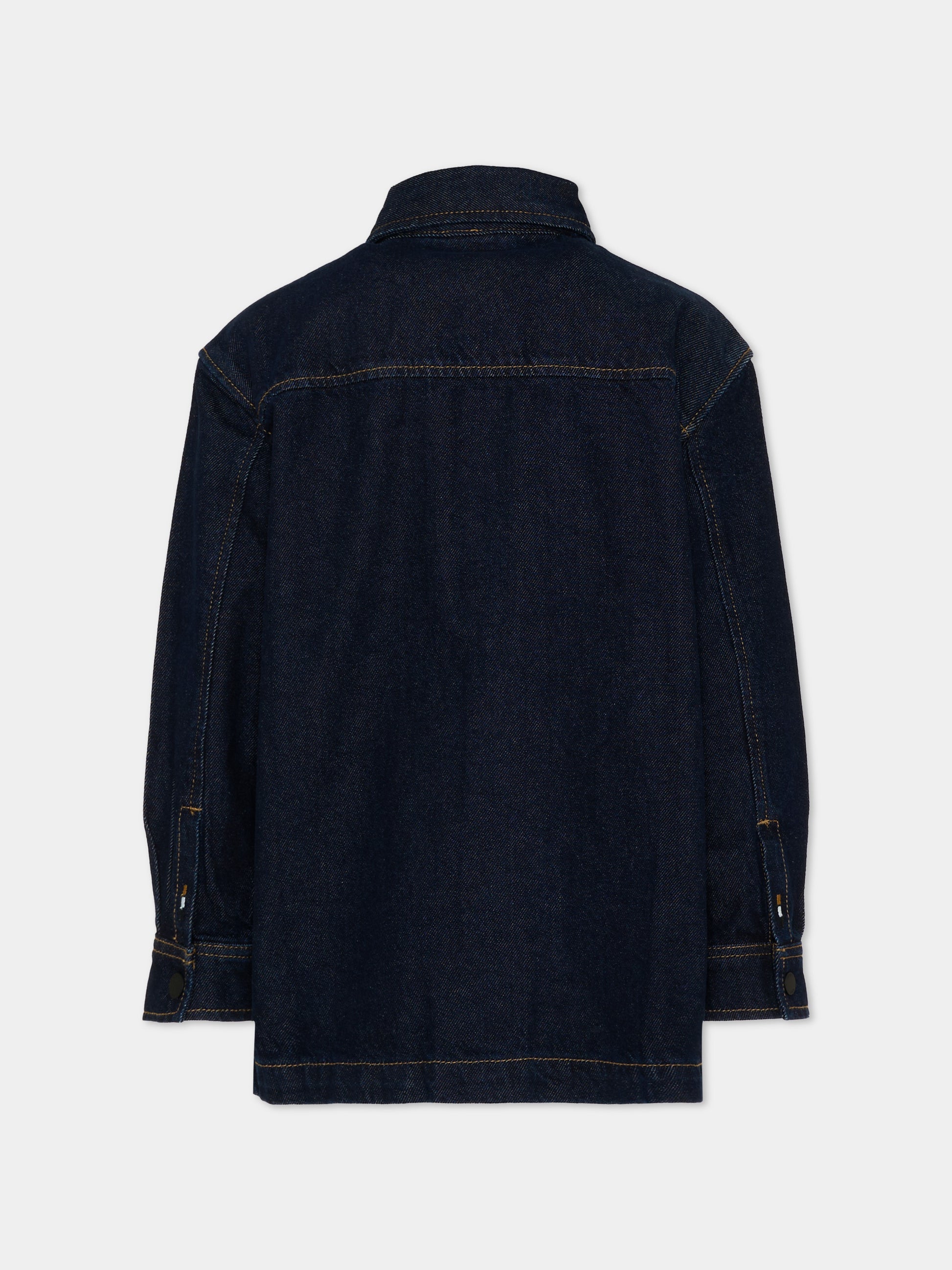 Camicia in denim per bambino con logo,Boss,J53362 Z35
