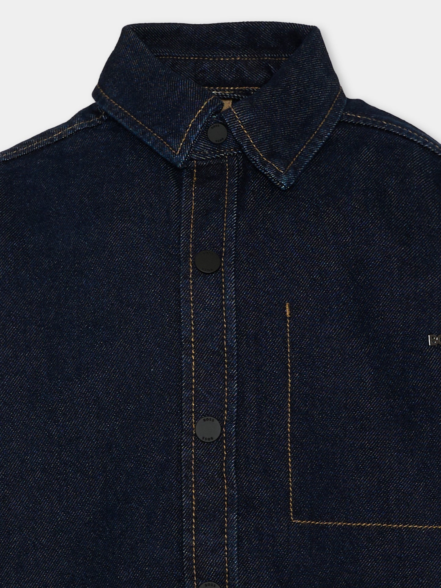 Camicia in denim per bambino con logo,Boss,J53362 Z35