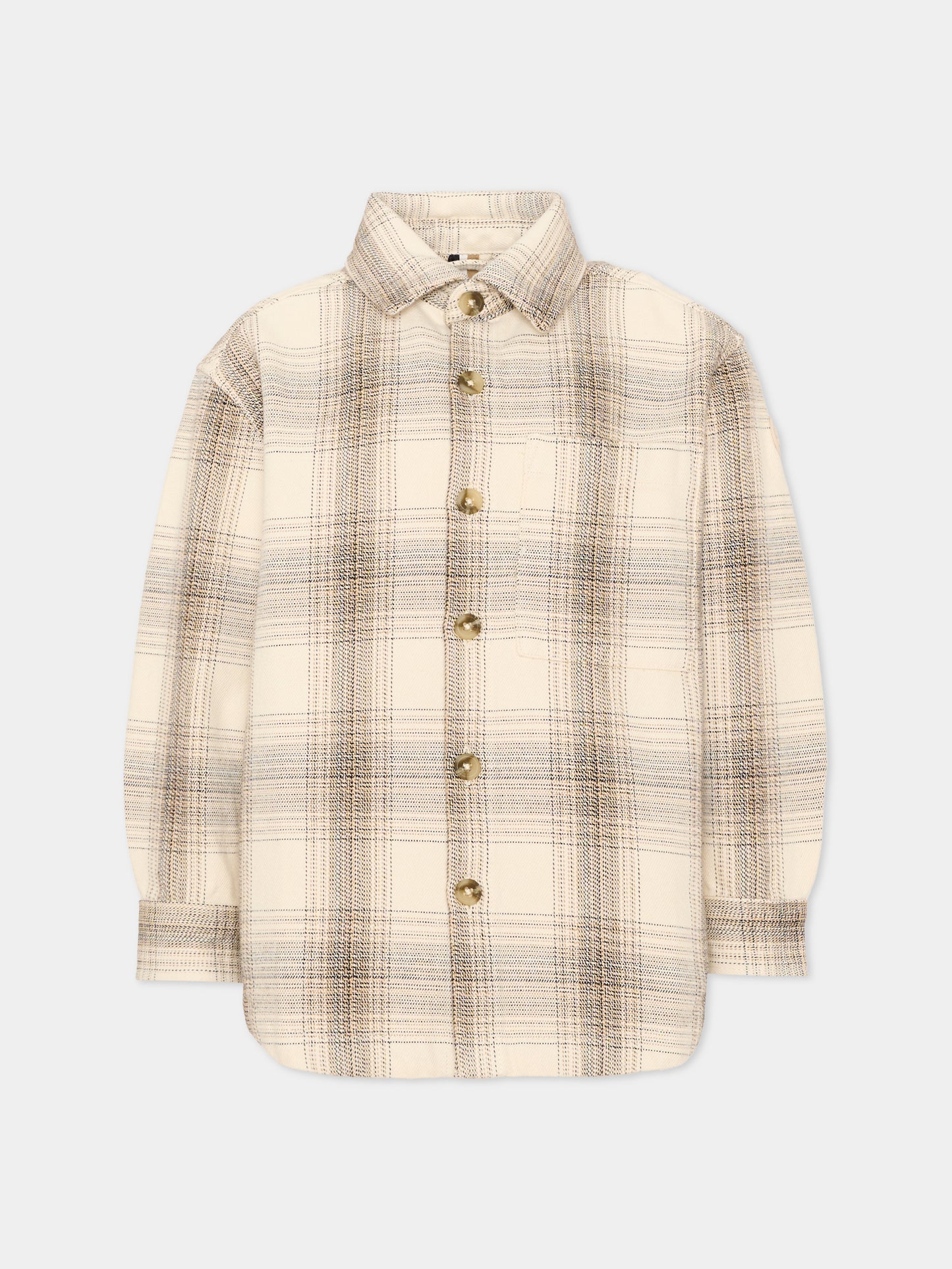 Camicia avorio per bambino con patch logo,Boss,J53364 120