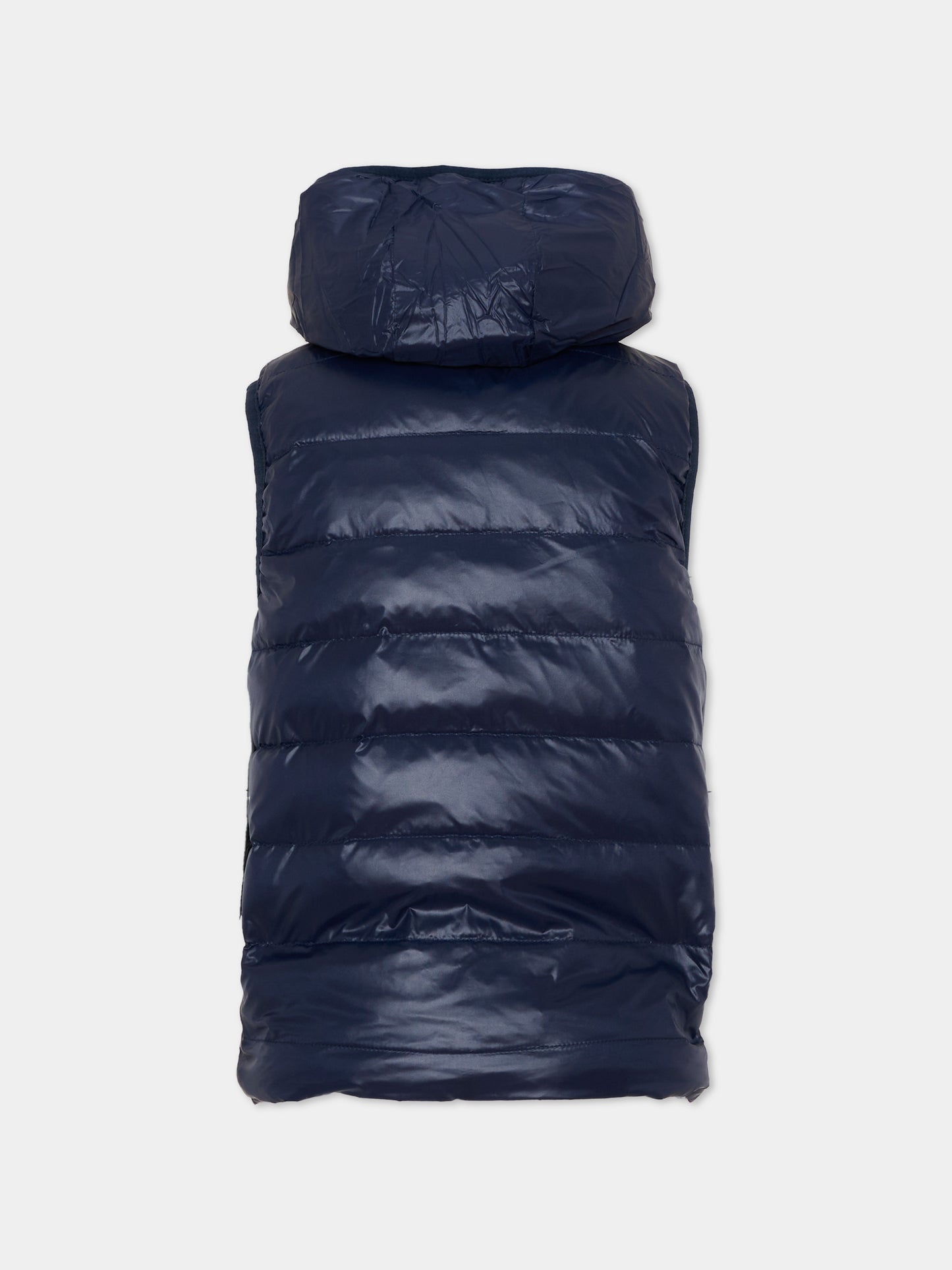 Gilet celeste per bambino con logo,Boss,J53436 796