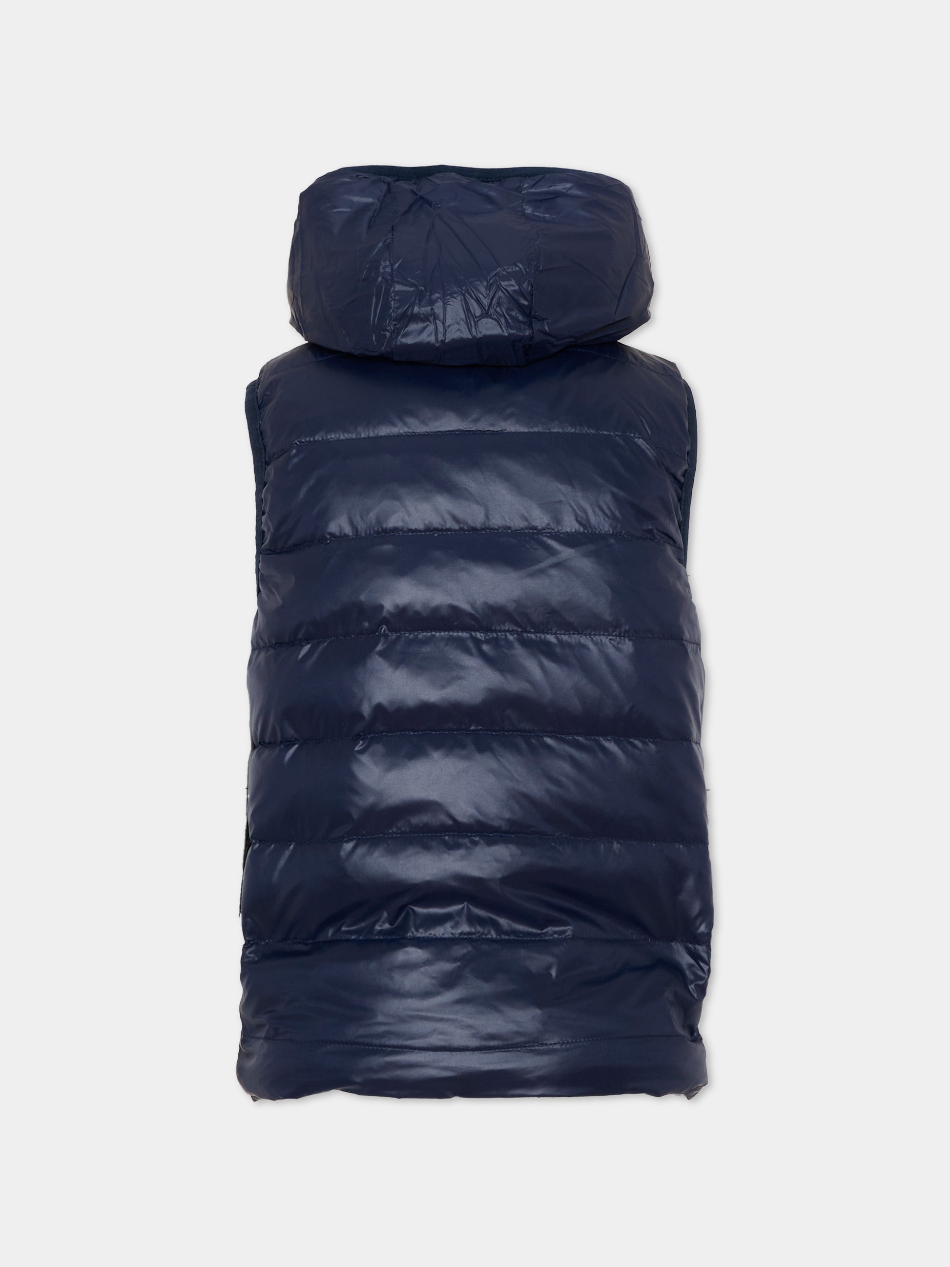 Gilet celeste per bambino con logo,Boss,J53436 796