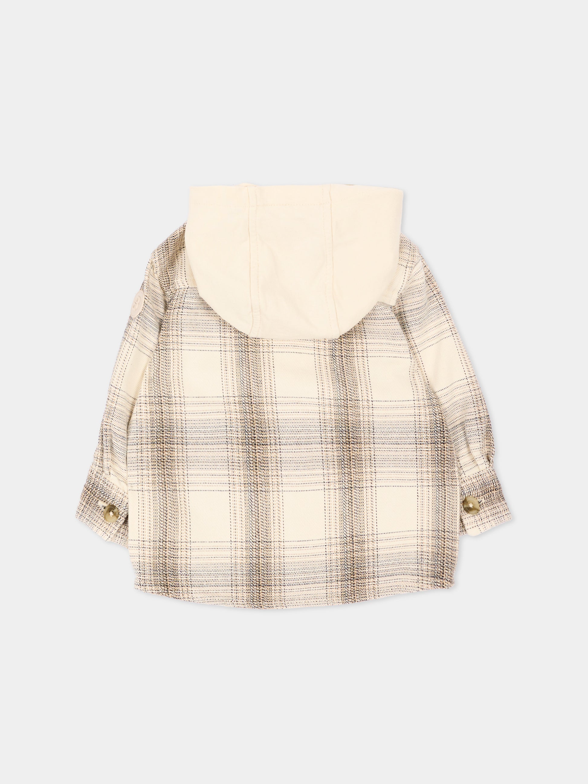 Camicia avorio per neonato a quadri,Boss,J53479 120