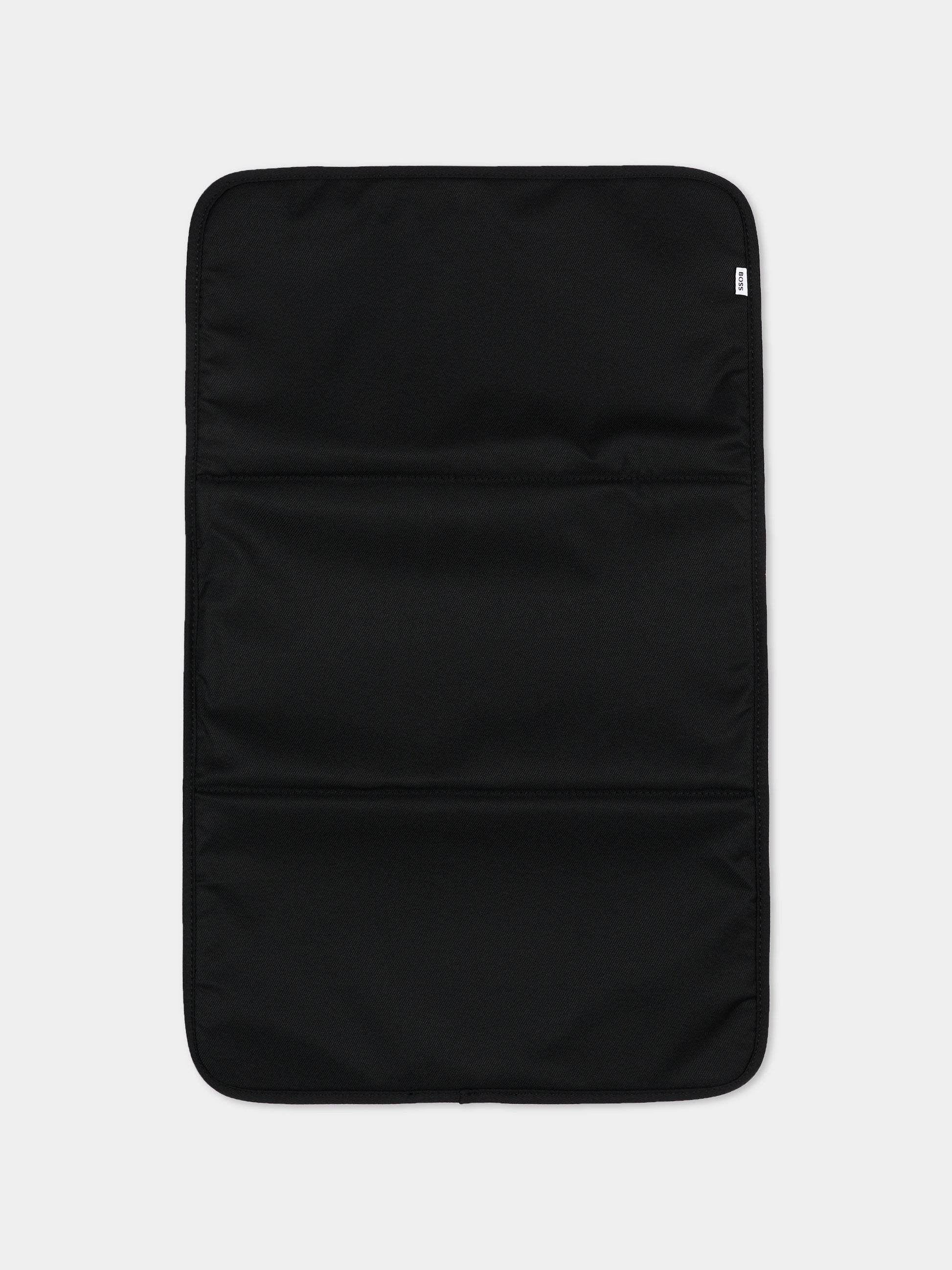 Borsa mamma nera per neonati con logo,Boss,J53561 09B
