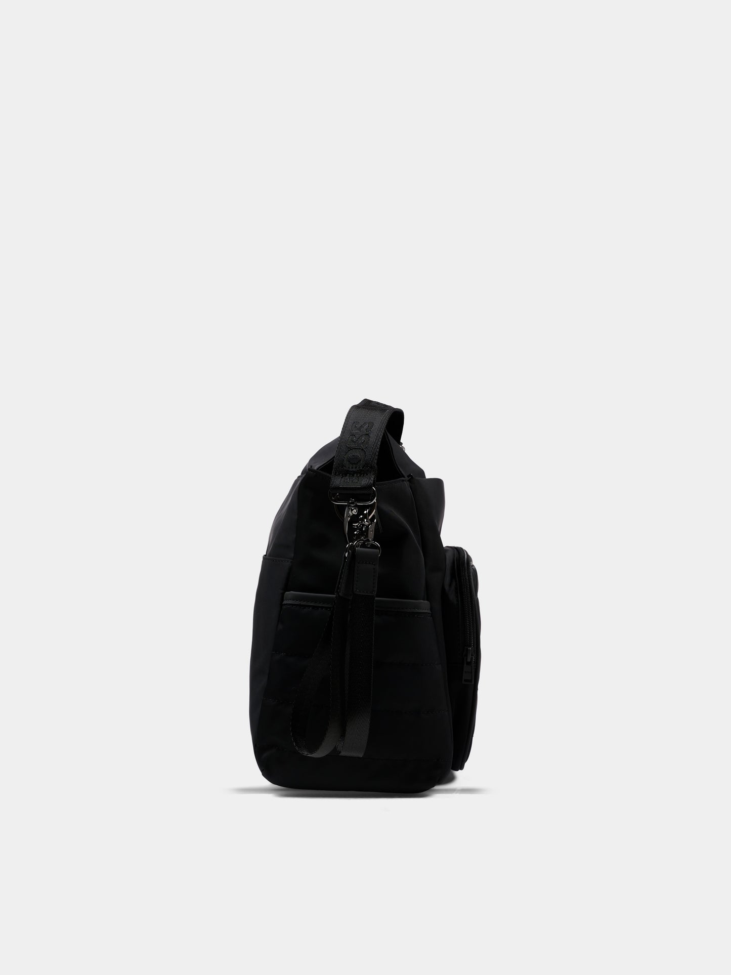 Borsa mamma nera per neonati con logo,Boss,J53562 09B
