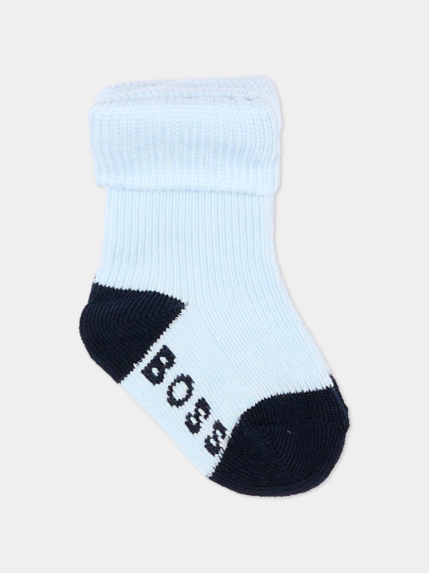 Calzini multicolor per neonato con logo,Boss,J53568 81N