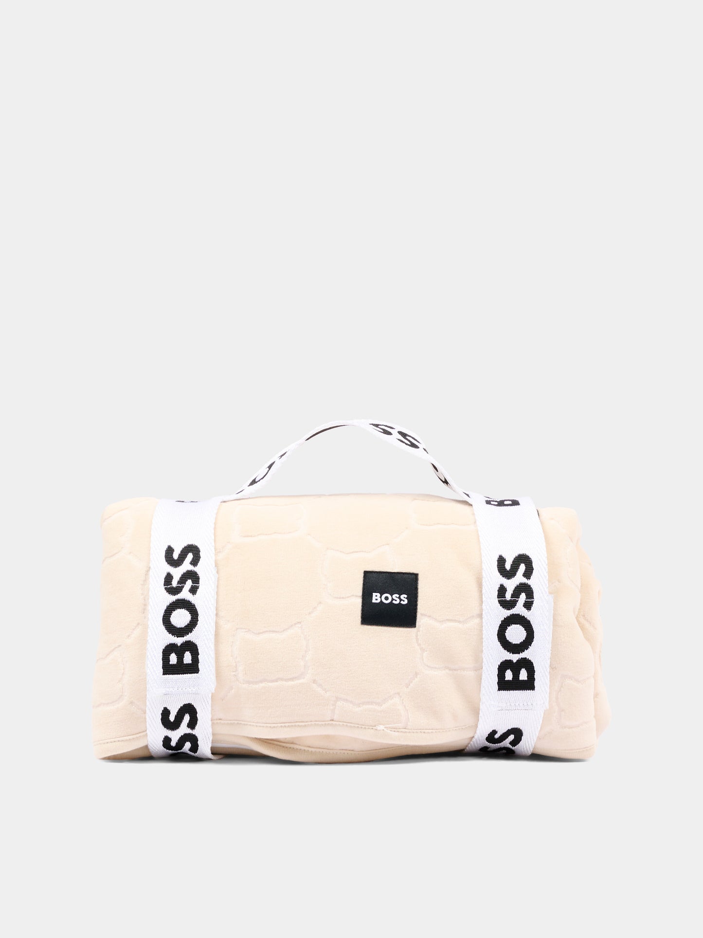 Coperta avorio per neonato con logo,Boss,J53571 21K