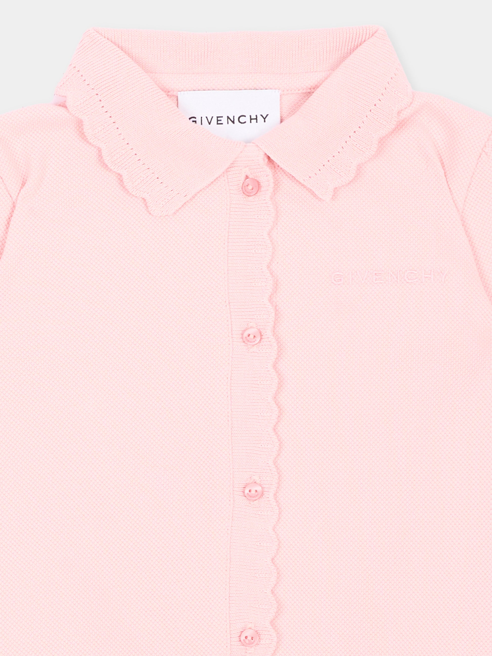 Vestito rosa per neonata con logo,Givenchy Kids,H31301 46G