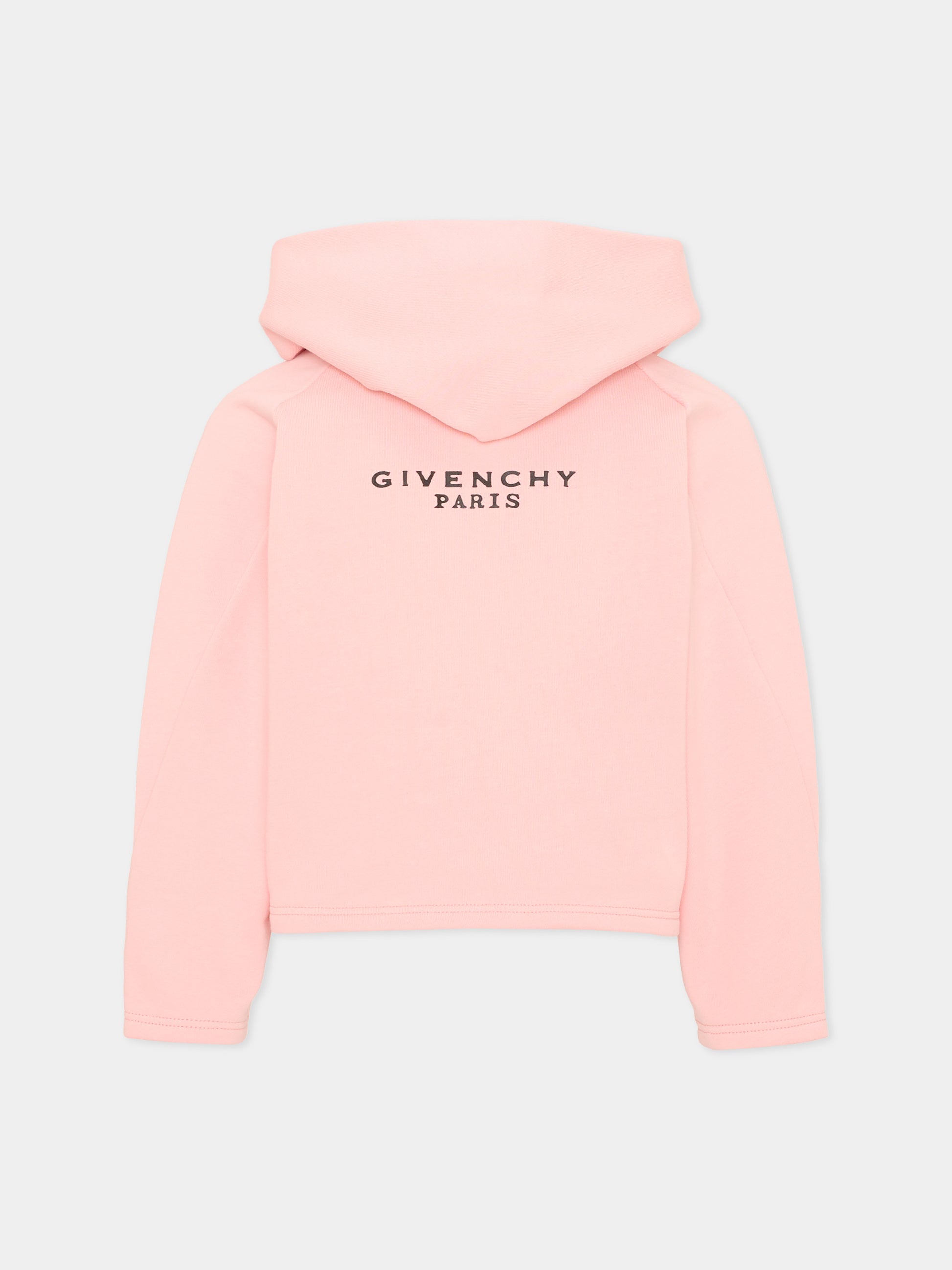 Felpa rosa per bambina con logo,Givenchy Kids,H31327 46G