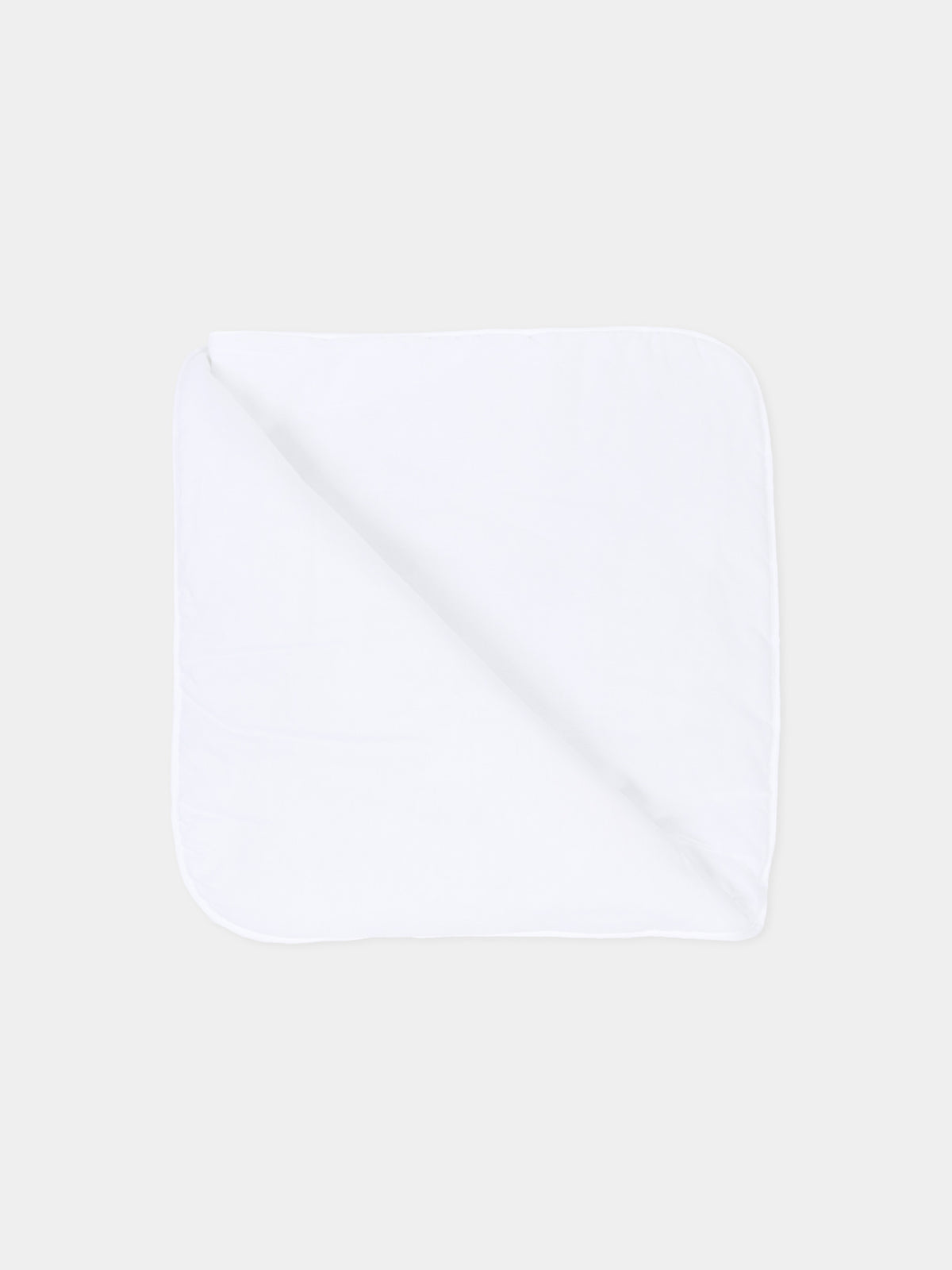 White blanket for newborn with print