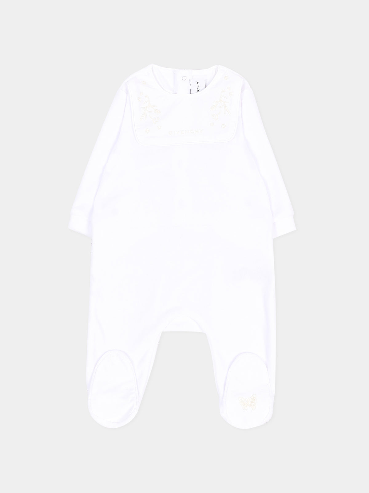 Set Tutine bianco per neonata in ciniglia,Givenchy Kids,H31540 10P