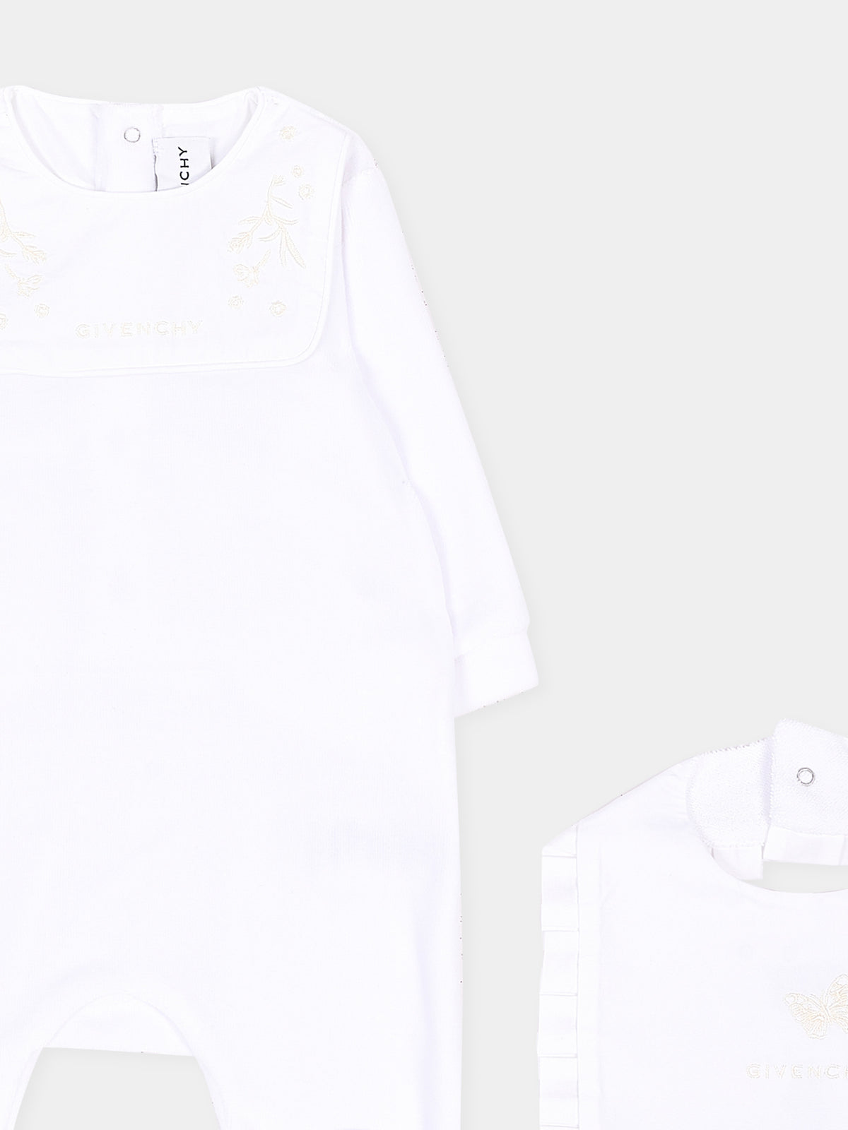 Set Tutine bianco per neonata in ciniglia,Givenchy Kids,H31540 10P
