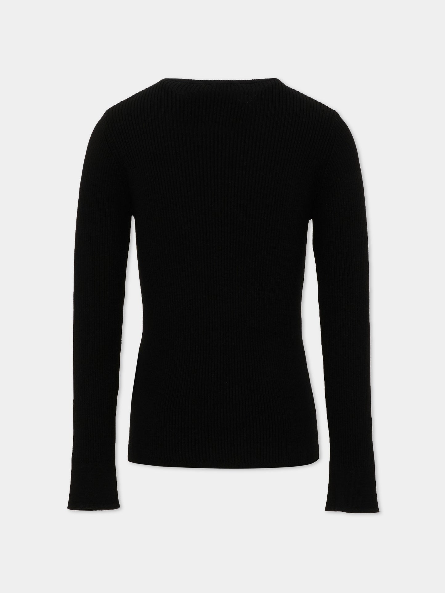 Maglione nero per bambina con logo,Givenchy Kids,H31556 09B