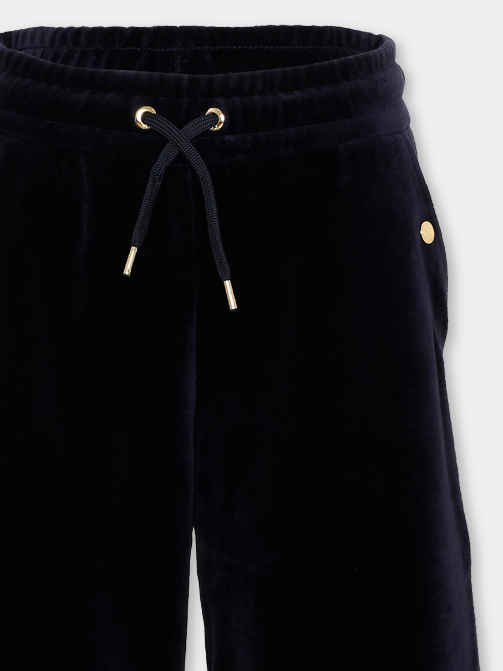 Pantaloni sportivi blu per bambina con logo,Chloé Kids,C21263 859