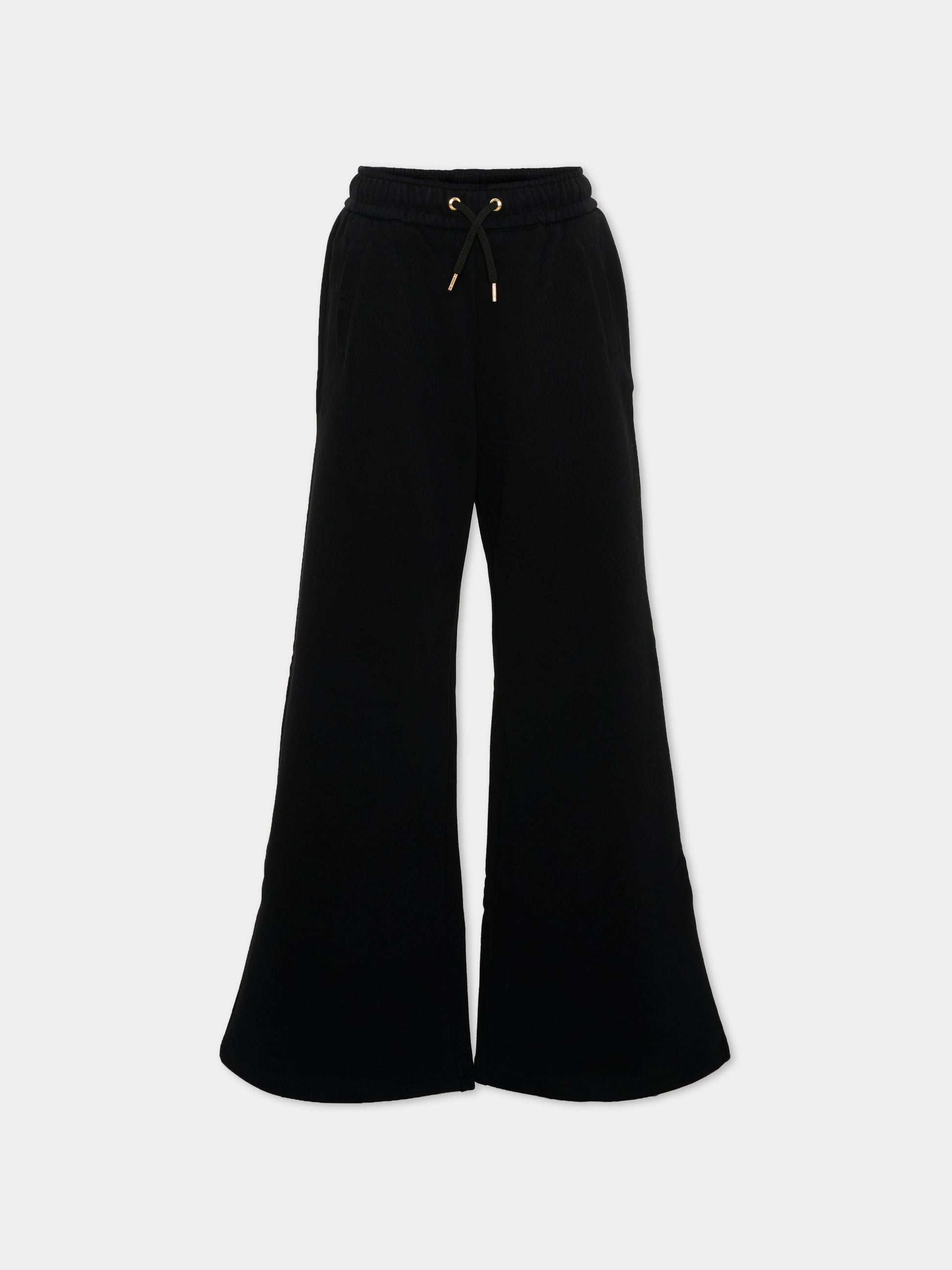 Pantalone nero per bambina ampio,Chloé Kids,C21265 09B