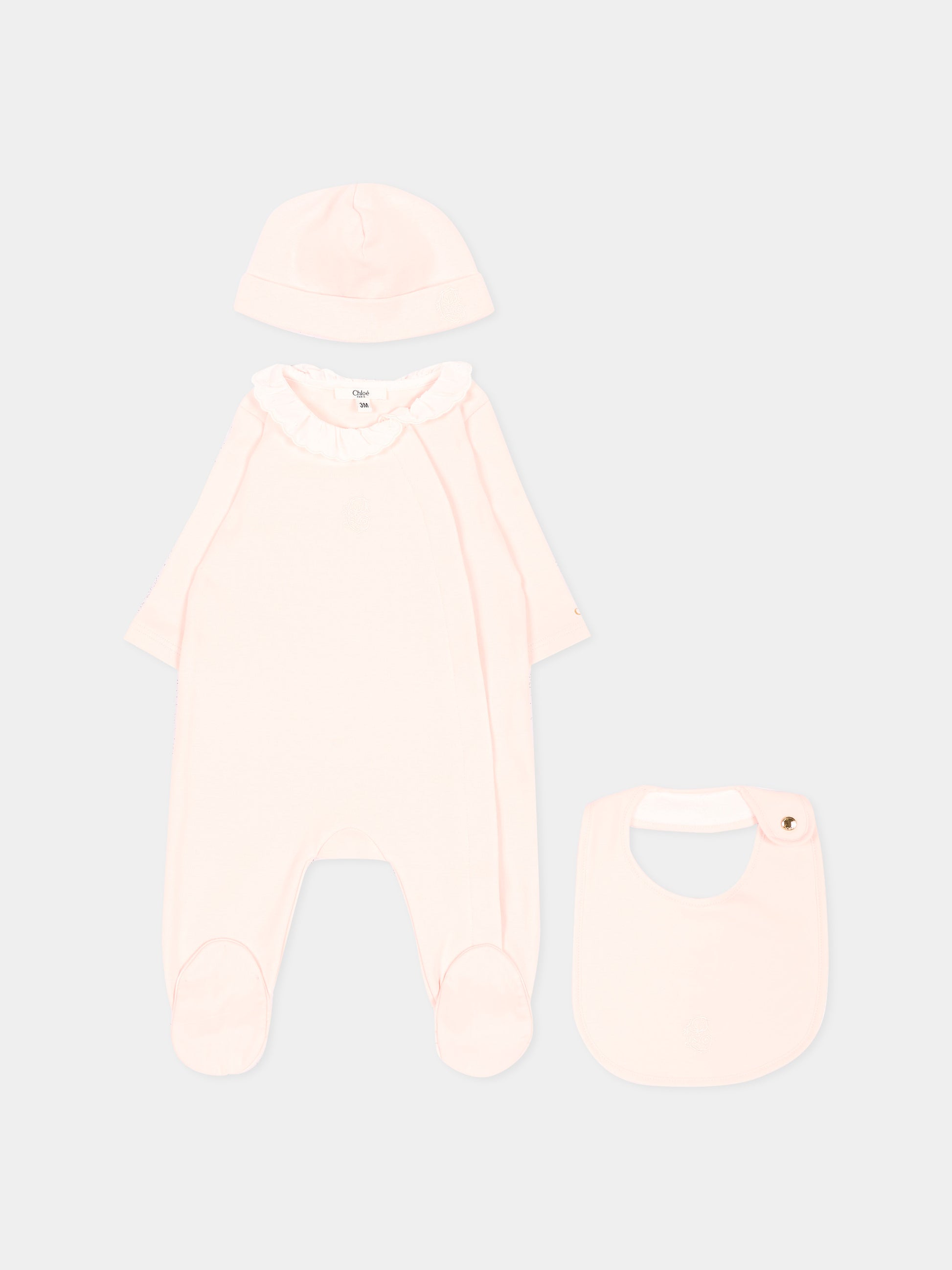 Set Tutine rosa per neonata,Chloé Kids,C21367 440