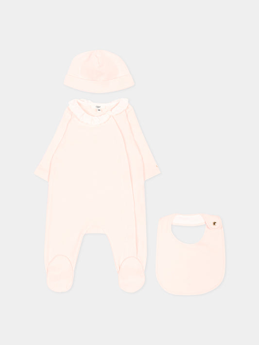 Set Tutine rosa per neonata,Chloé Kids,C21367 440