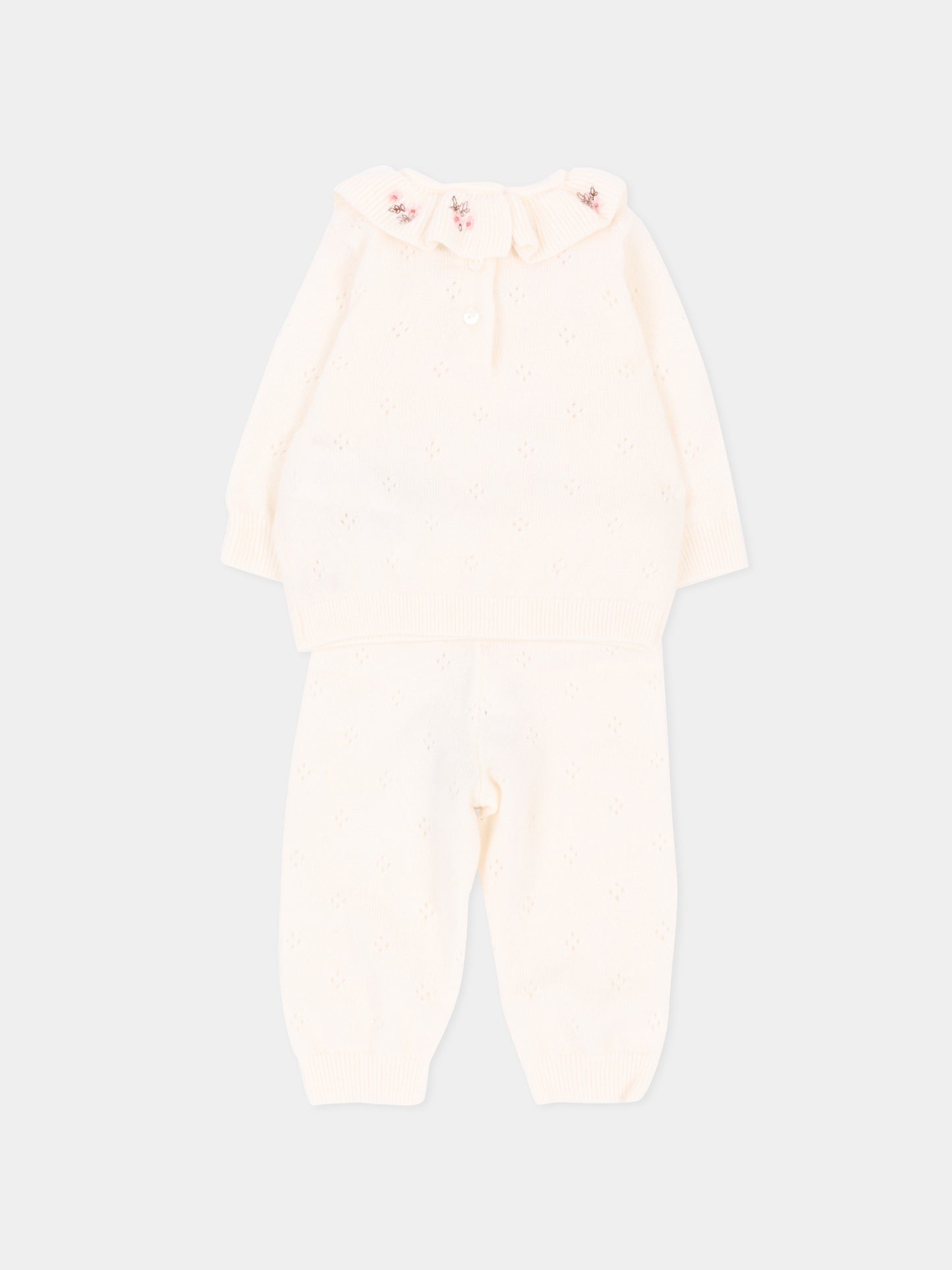 Completo nascita avorio per neonata in maglia,Chloé Kids,C21373 148