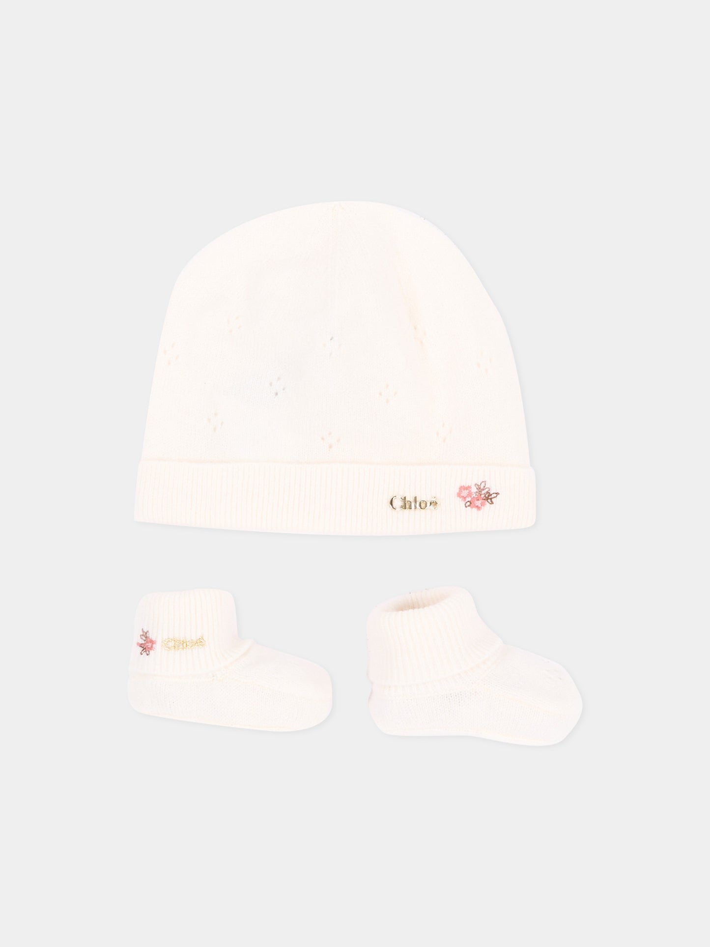 Set Accessori avorio per neonata,Chloé Kids,C21382 148