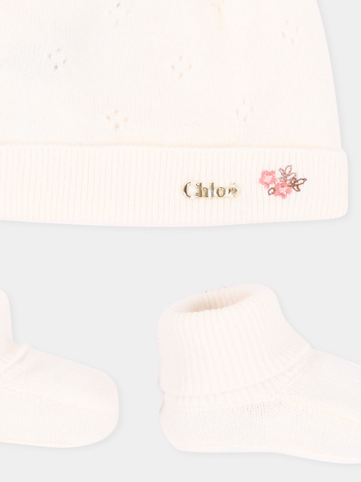 Set Accessori avorio per neonata,Chloé Kids,C21382 148