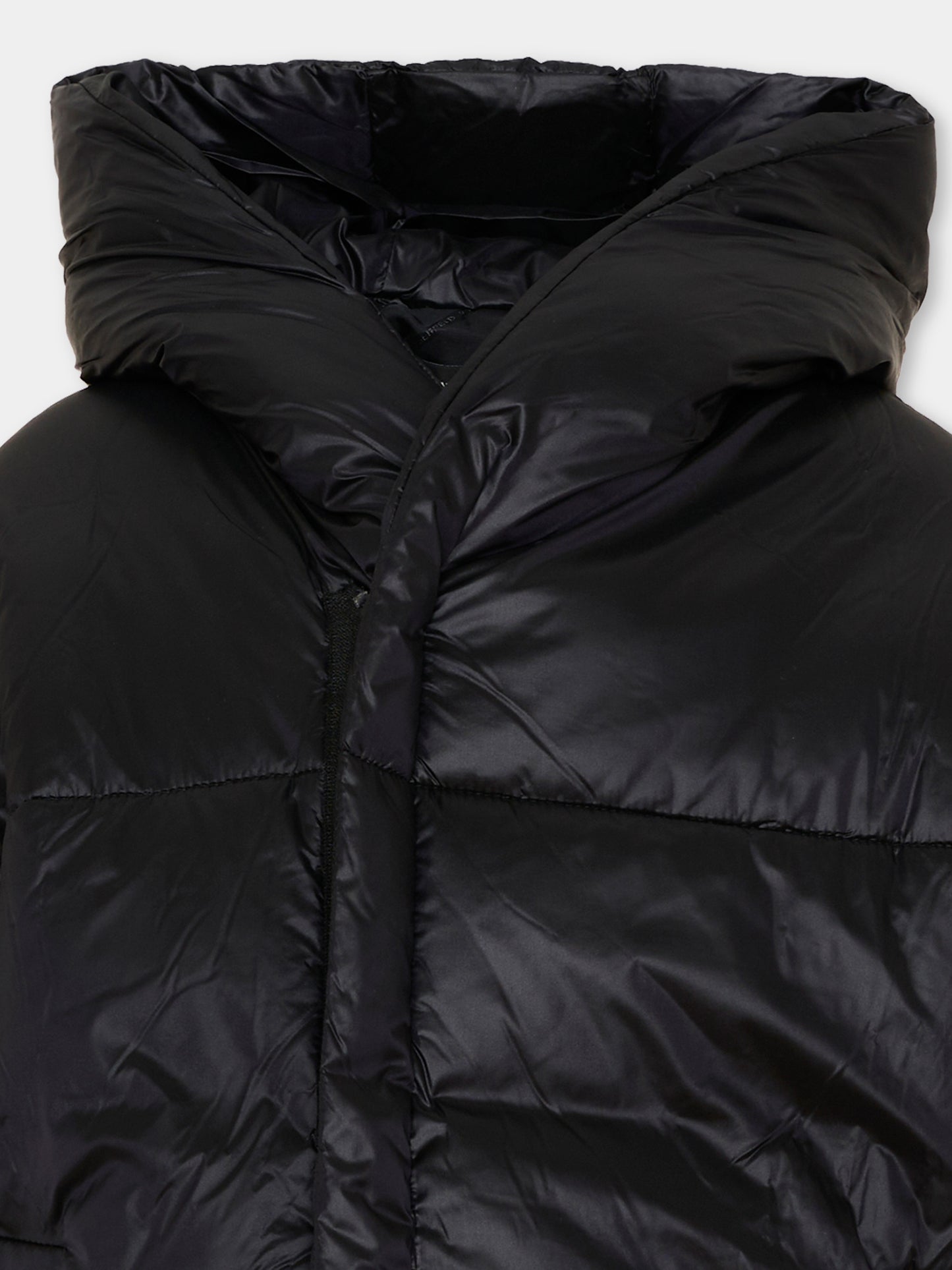 Piumino nero per bambina con logo,Karl Lagerfeld Kids,Z31355 09B