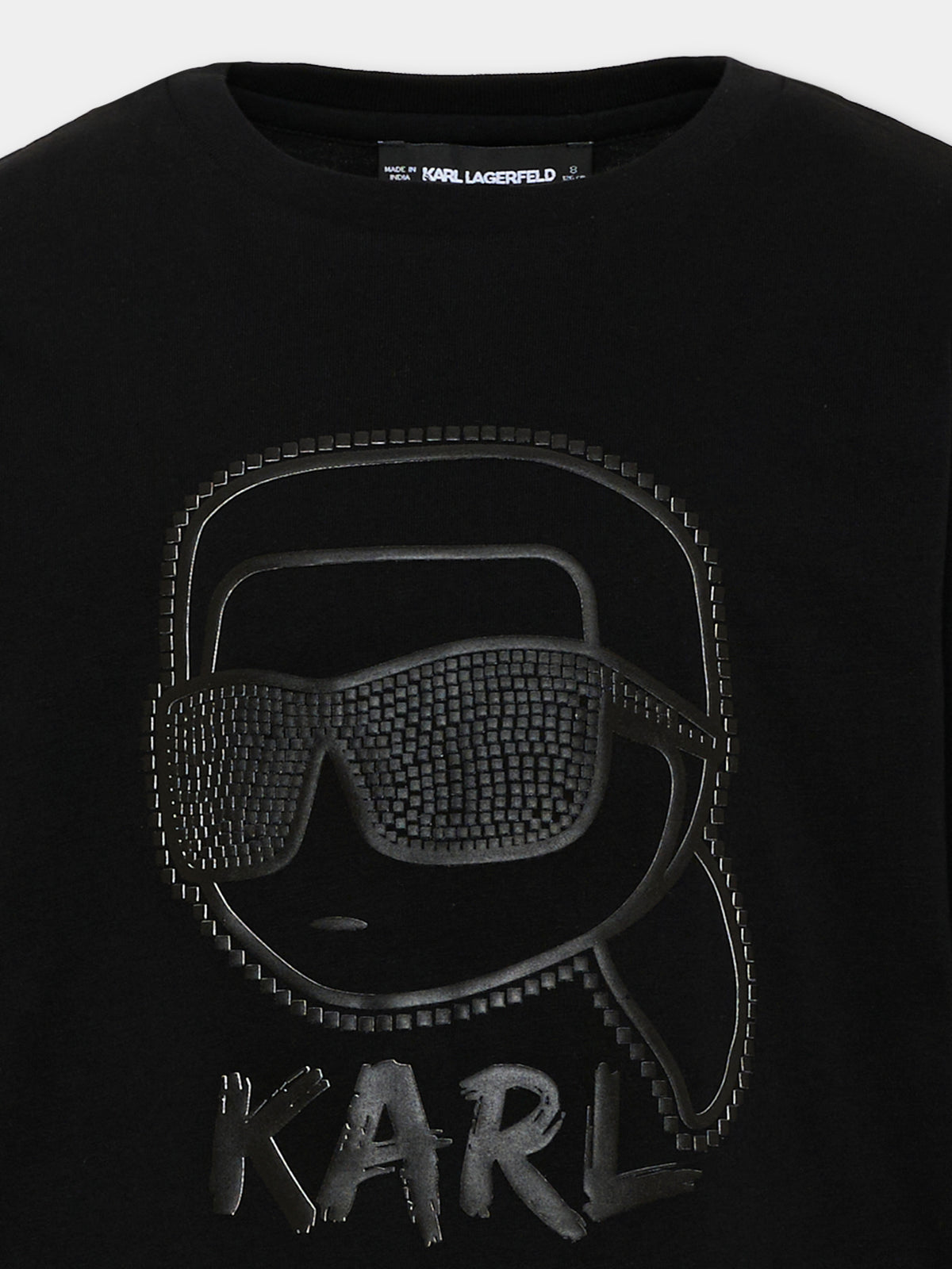 T-shirt a manica lunga nera Ikonik,Karl Lagerfeld Kids,Z31360 09B