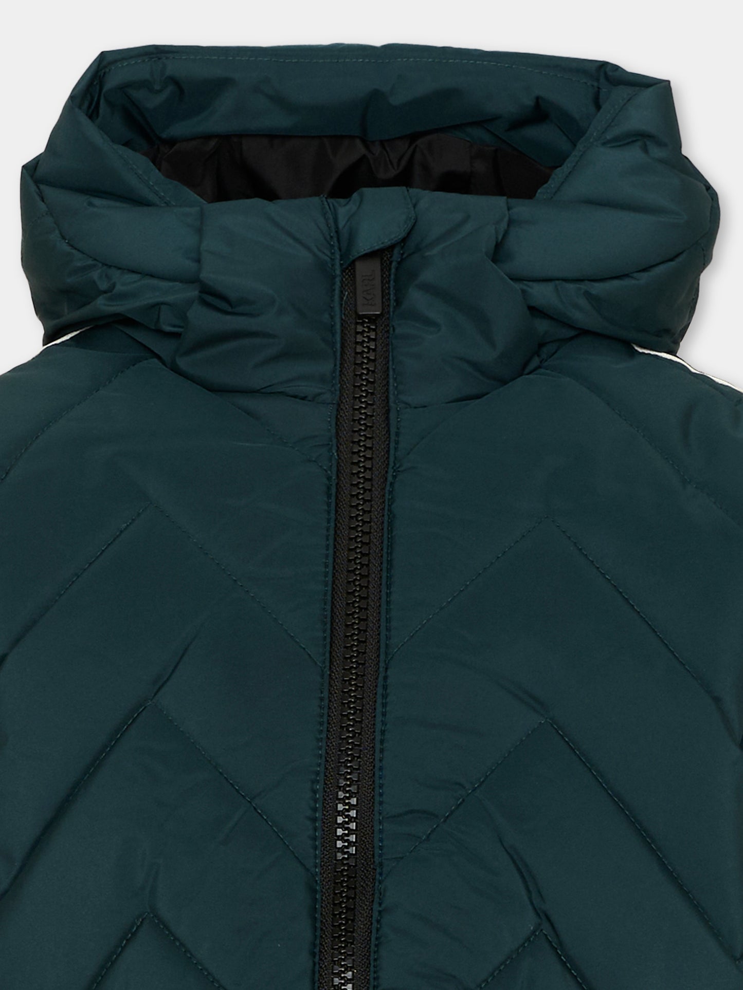 Piumino blu per bambino con logo,Karl Lagerfeld Kids,Z31395 672
