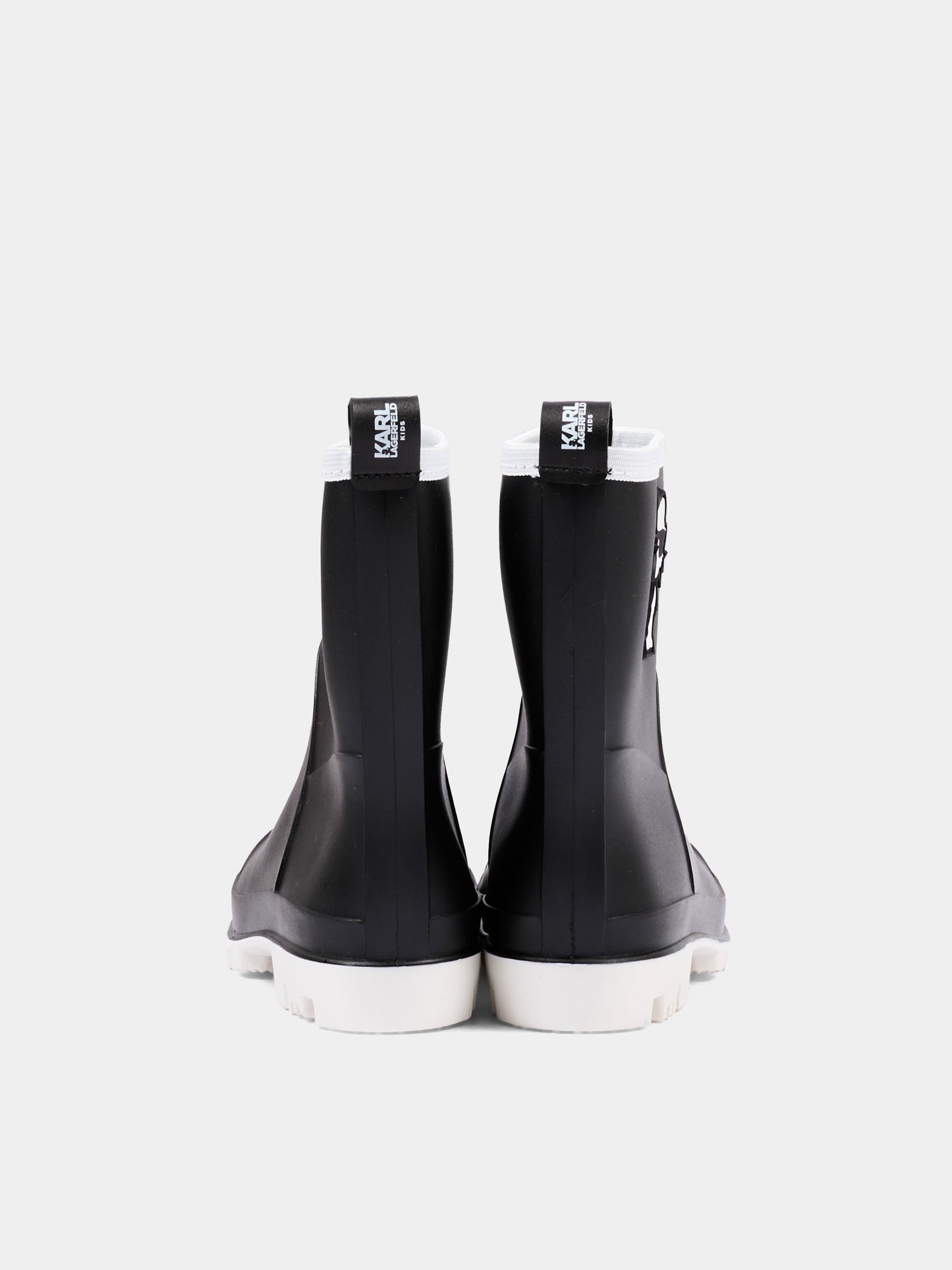 Stivali pioggia neri per bambini con Choupette,Karl Lagerfeld Kids,Z31406 M41