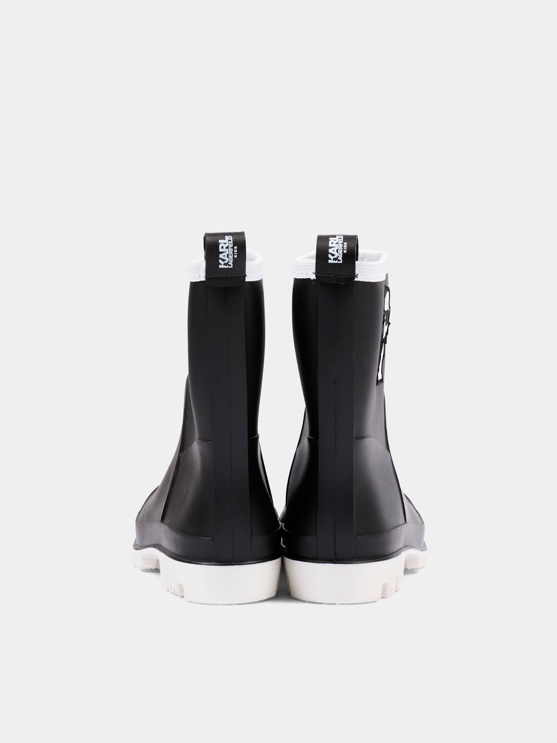 Stivali pioggia neri per bambini con Choupette,Karl Lagerfeld Kids,Z31406 M41