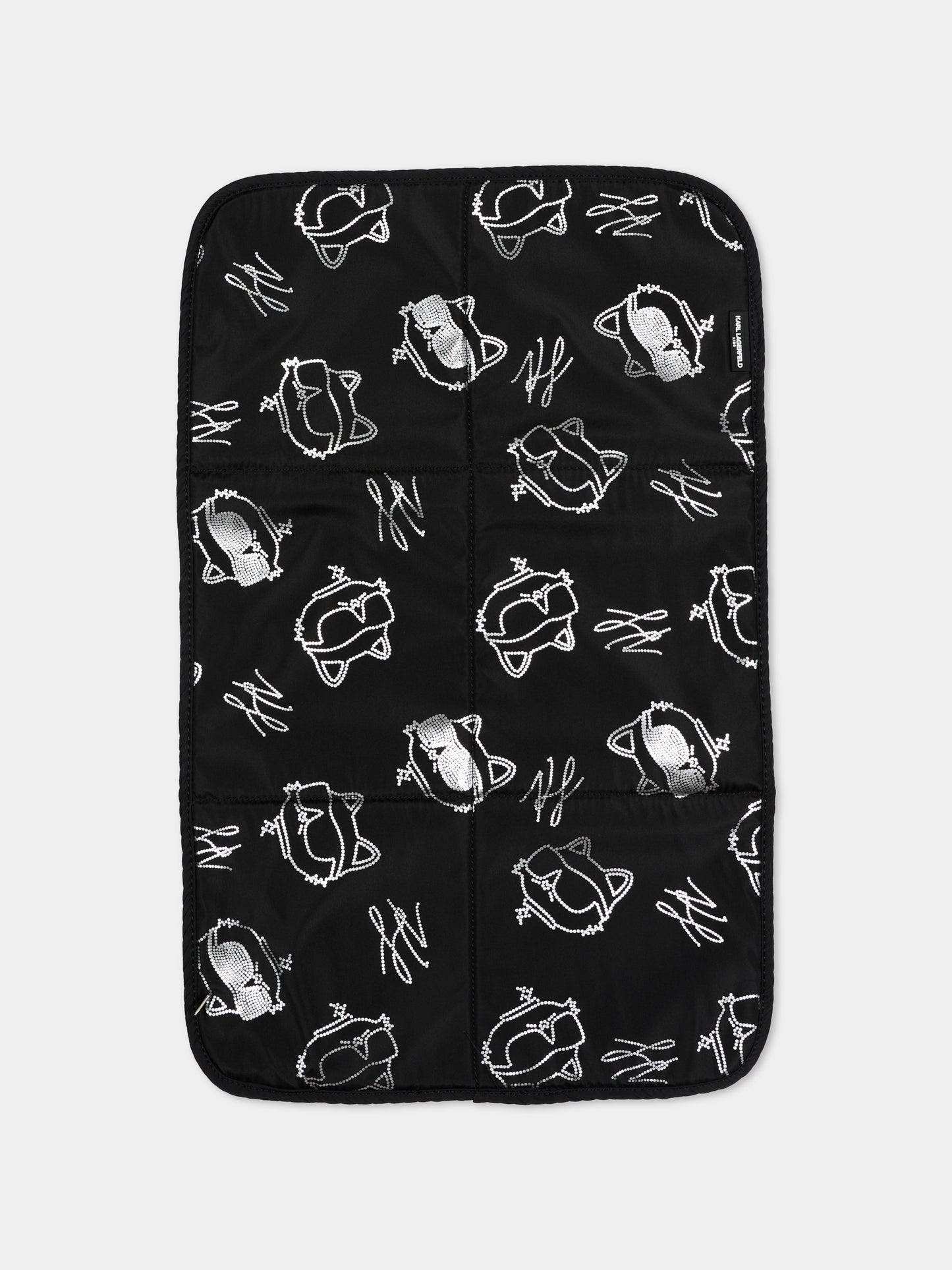 Borsa mamma nera per neonati con Choupette,Karl Lagerfeld Kids,Z31414 09B