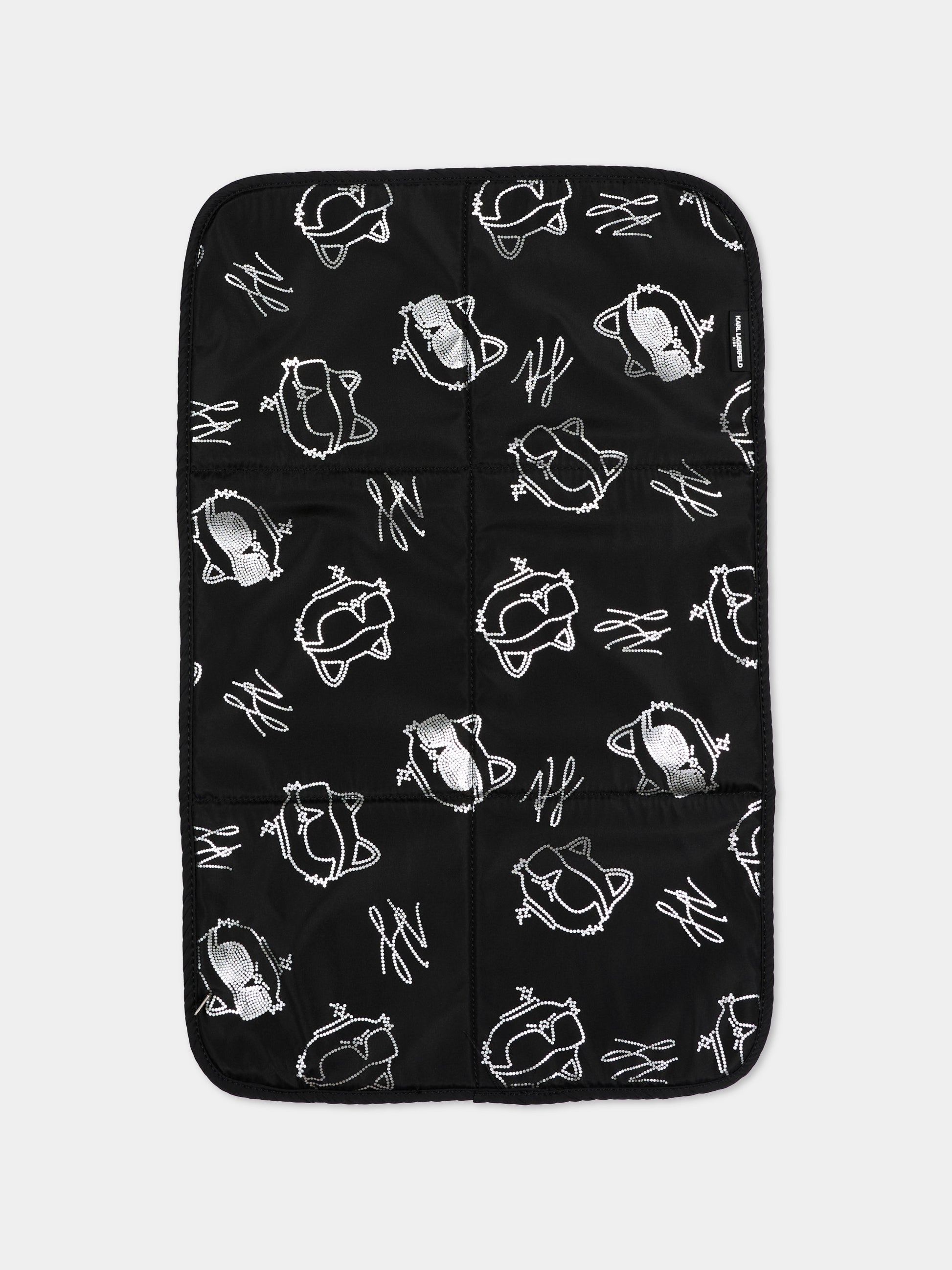 Borsa mamma nera per neonati con Choupette,Karl Lagerfeld Kids,Z31414 09B