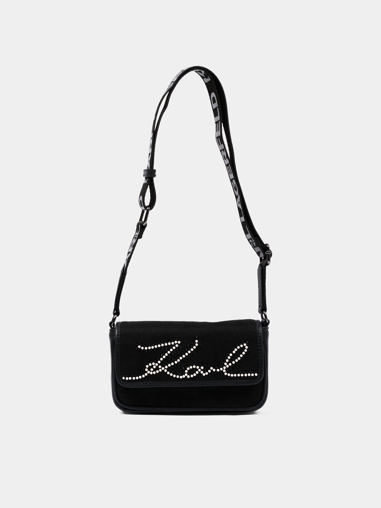 Borsa nera per bambina con logo,Karl Lagerfeld Kids,Z31437 09B