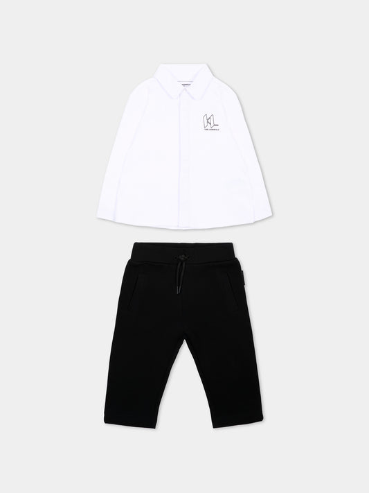 Completo nero per neonato con logo,Karl Lagerfeld Kids,Z31486 M41