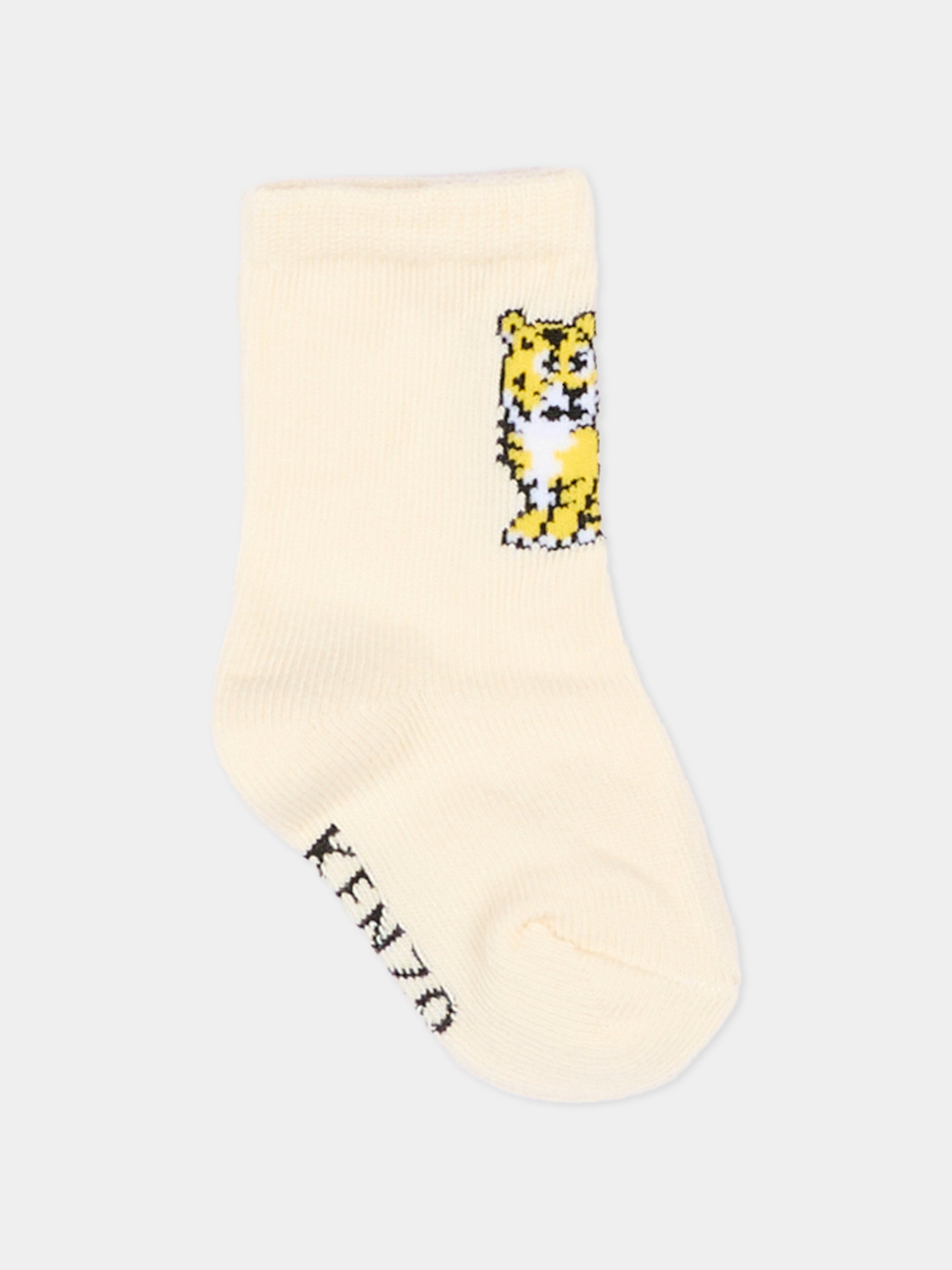 Calzini beige per neonati,Kenzo Kids,K62072 C21