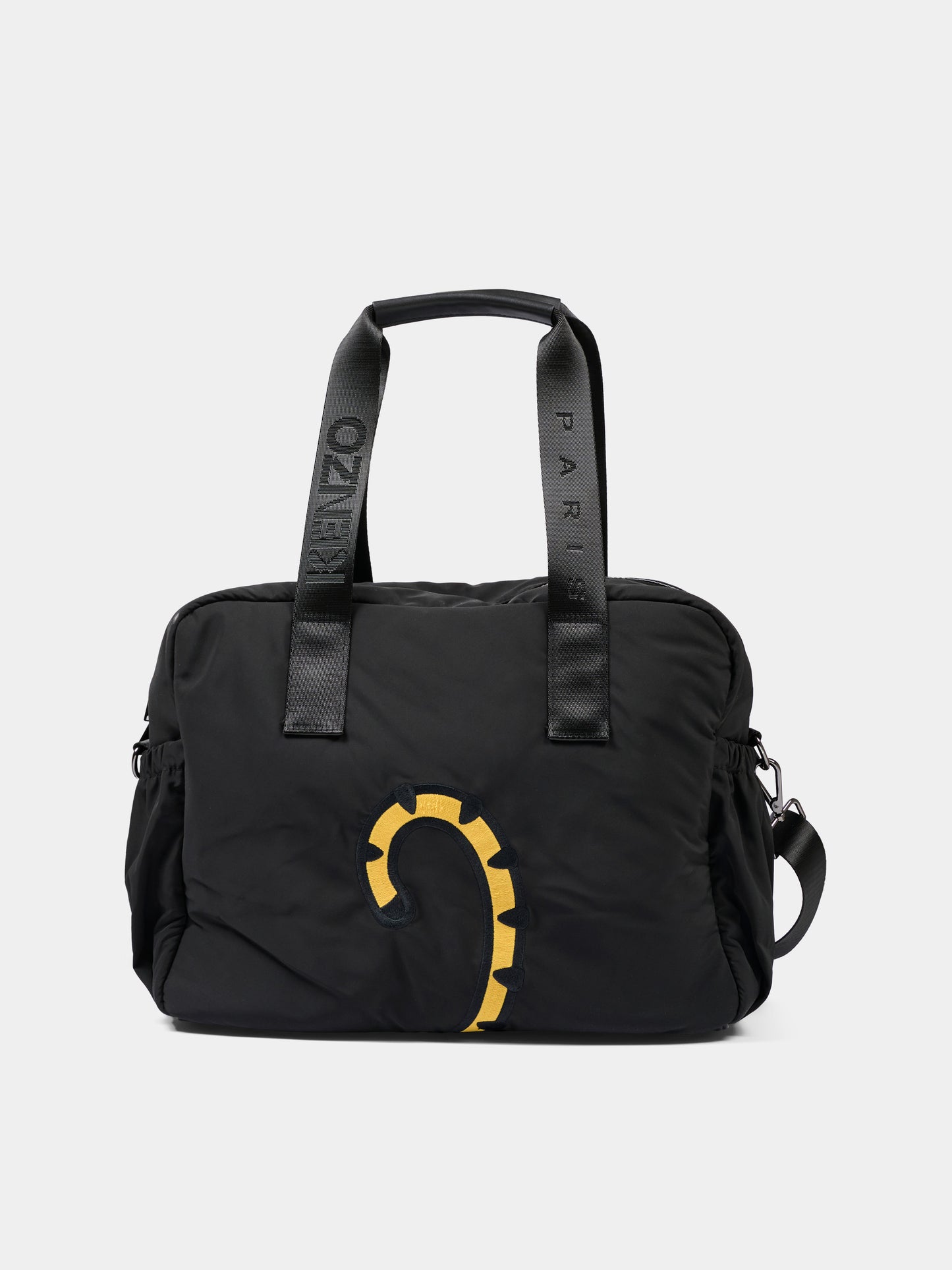 Borsa mamma nera per neonati con logo,Kenzo Kids,K62076 095