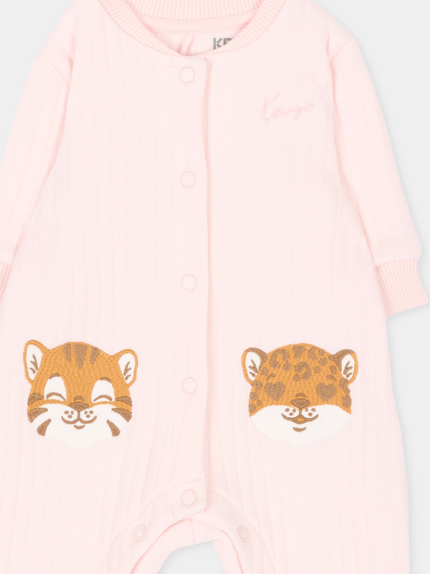 Set tutina rosa per neonata con tigri,Kenzo Kids,K62092 43B