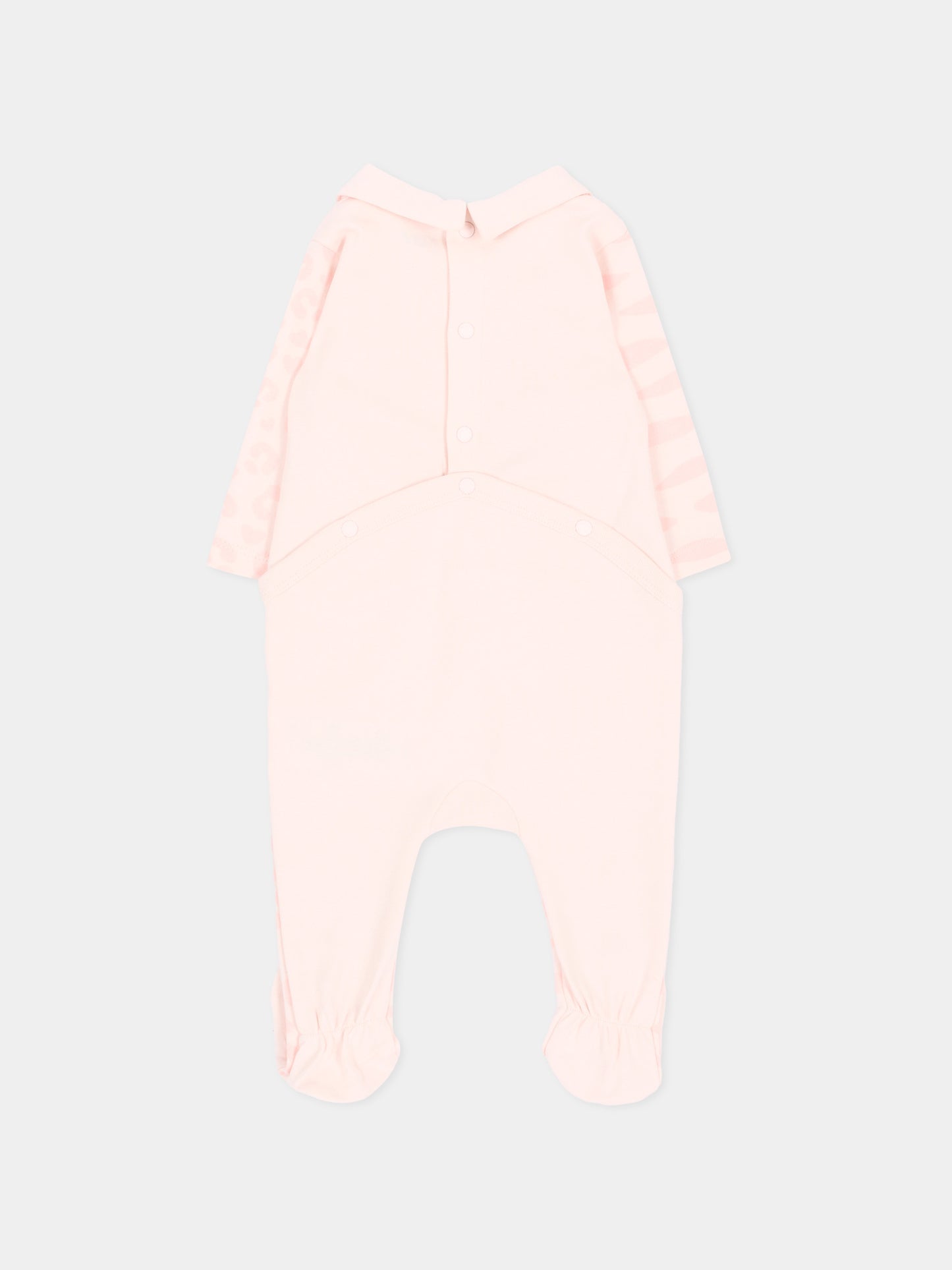 Tutina rosa per neonata con tigre,Kenzo Kids,K62097 43B