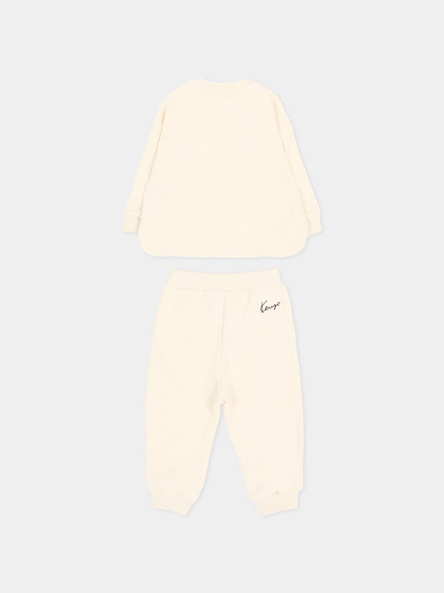 Completo sportivo lungo avorio Tiger,Kenzo Kids,K62101 21G