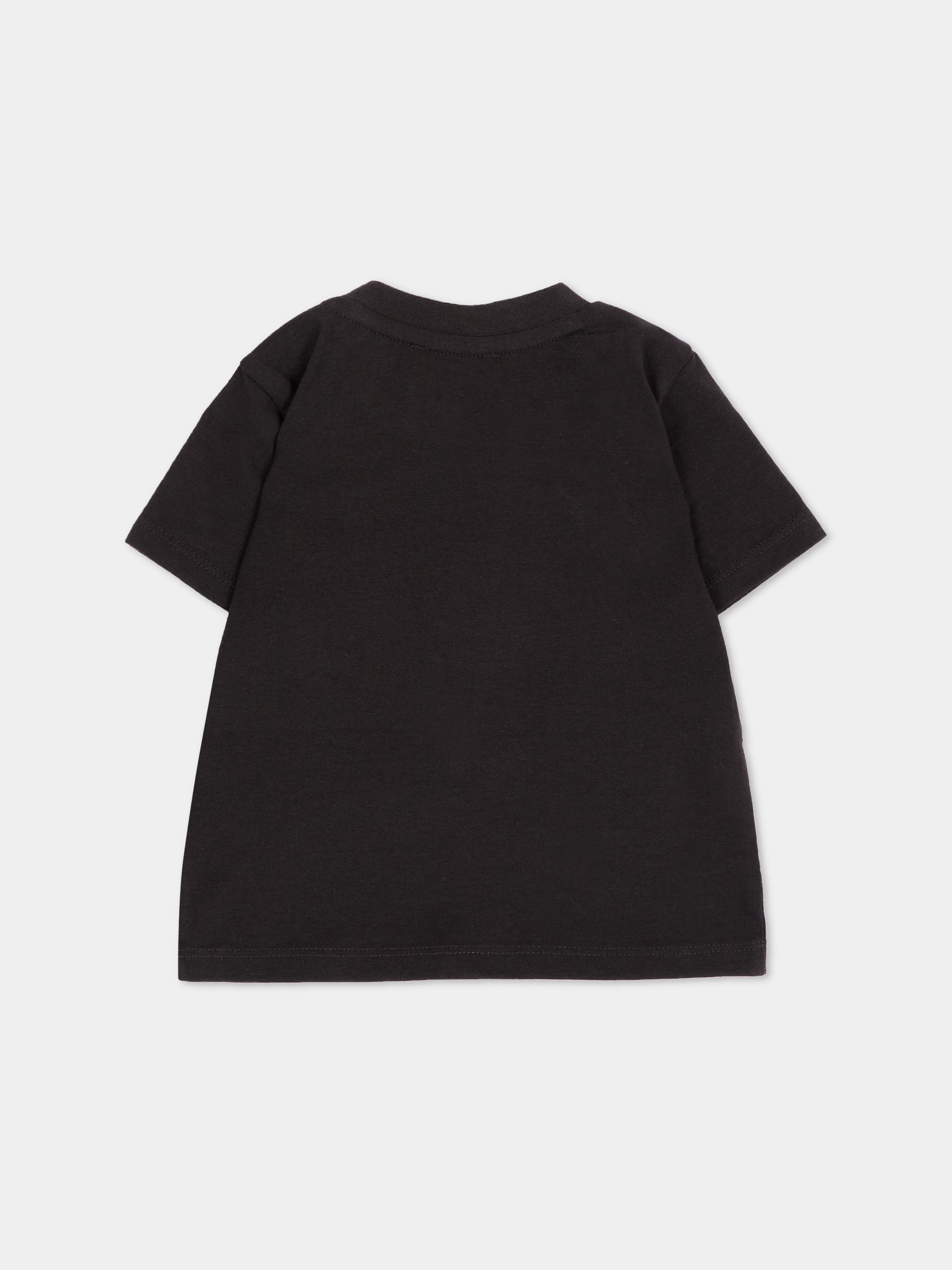 T-shirt nera per neonato con Tiger,Kenzo Kids,K62110 026