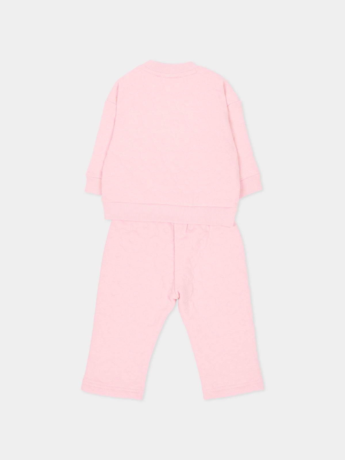Completo sportivo lungo rosa con logo,Kenzo Kids,K62117 44F