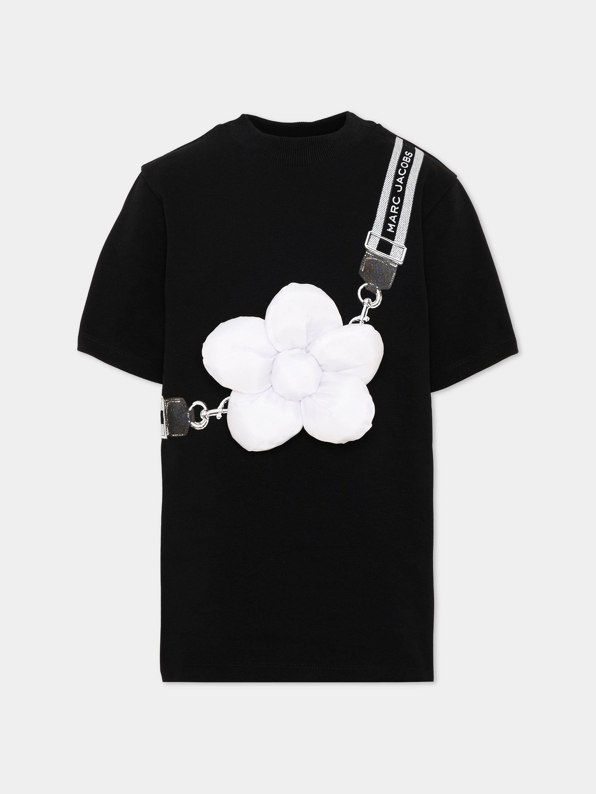 Vestito nero per bambina con fiore,Marc Jacobs,W60975 09B